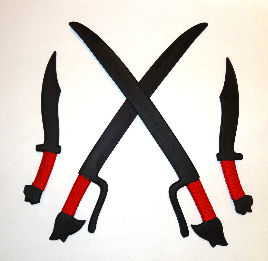 Practice Training Sword Ginunting Moro Polypropylene Knives Red Ninja Custom