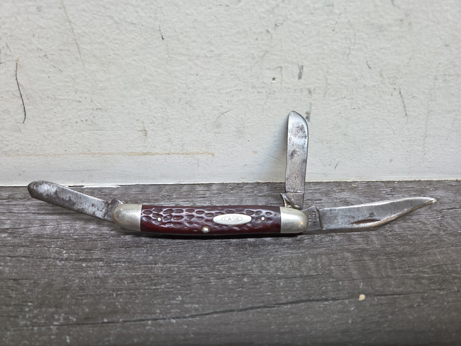 Vintage Case XX 5 Dot 1975 6347HP Stockman Knife Redbone Handles Vintage Case XX 5 Dot 1975 6347HP Stockman Knife Redbone Handles