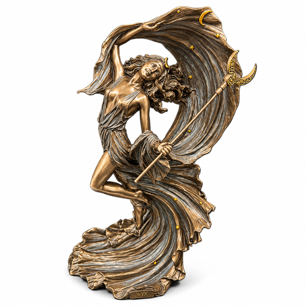 Nyx Greek Goddess Statue Goddess of Night Moon Stars Sculpture Mythology Decor