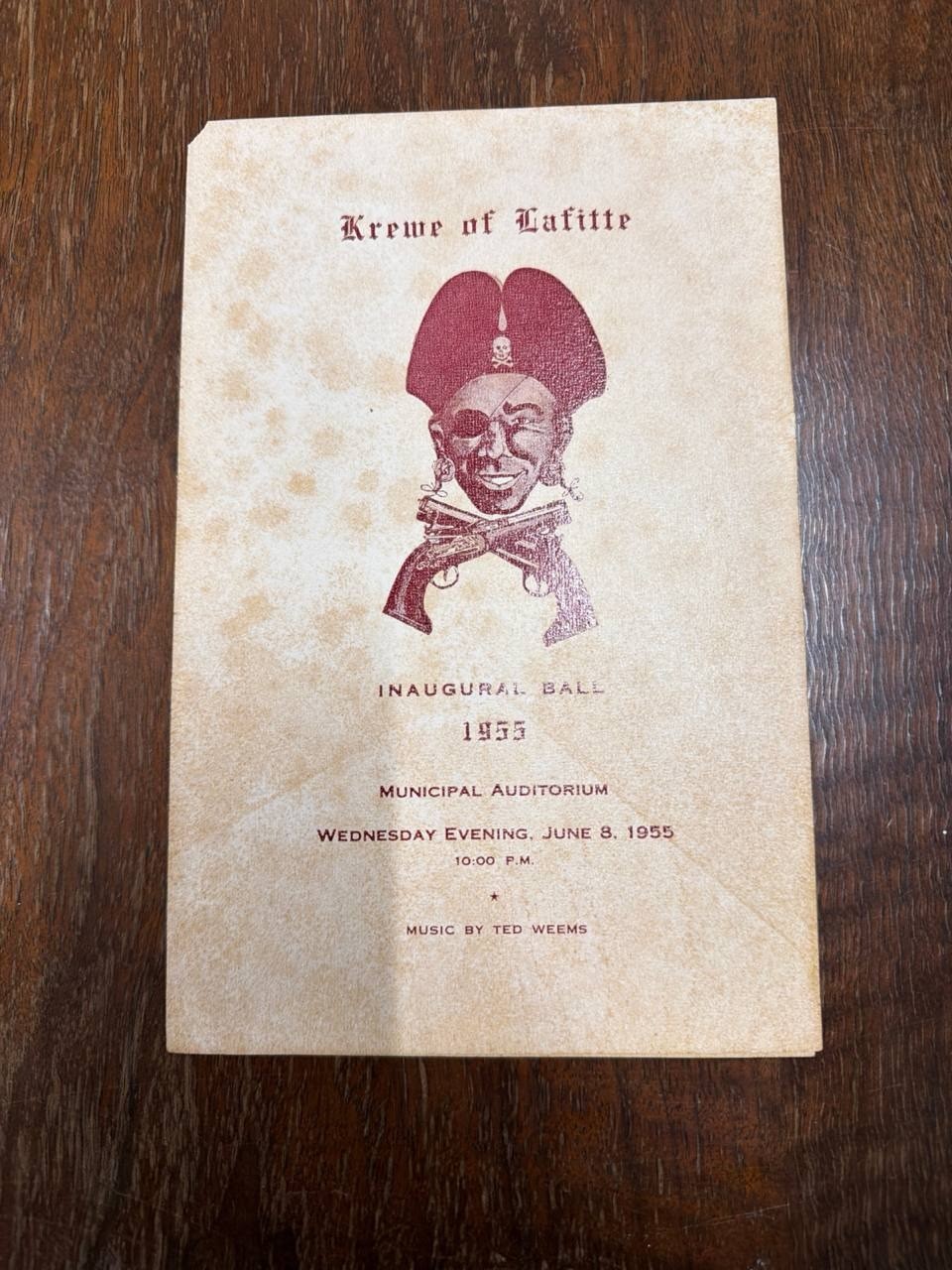 Krewe of Lafitte Inaugural Ball 1955 Program Pensacola Mardi Gras Ted Weems