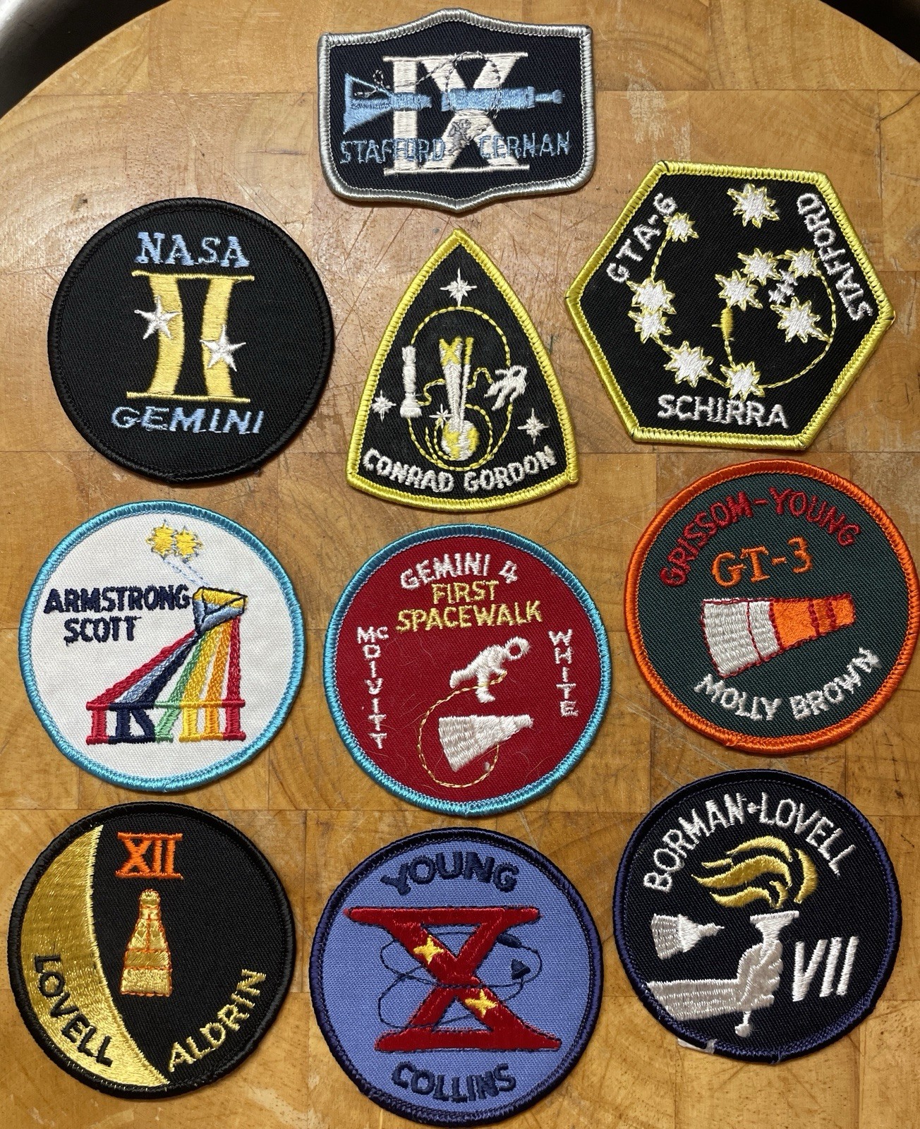 Vintage GEMINI 4 NASA APOLLO Lot of 10 1960’s-70’s Patches 1st. Space Walk RARE