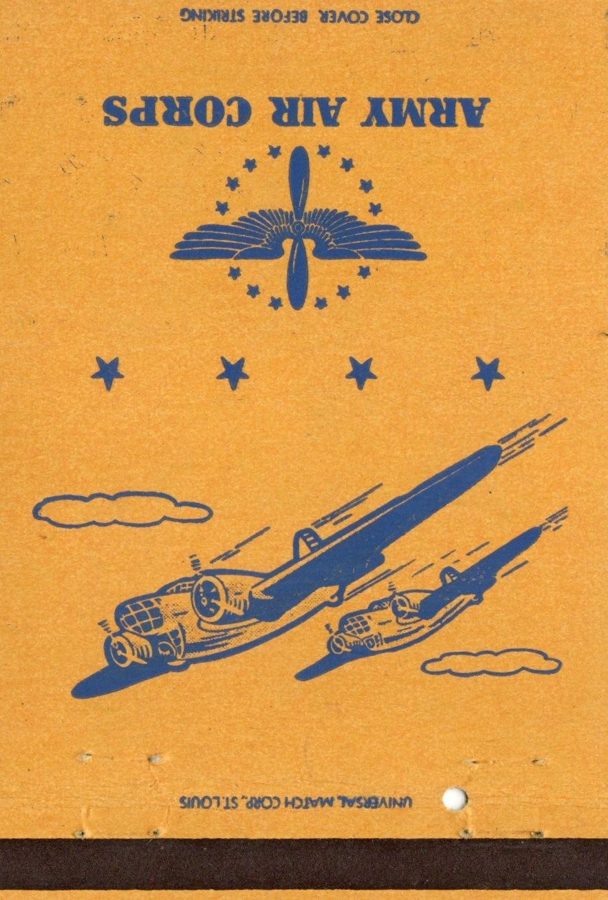 Vintage Matchcover  Army Air Corps Royal Flash