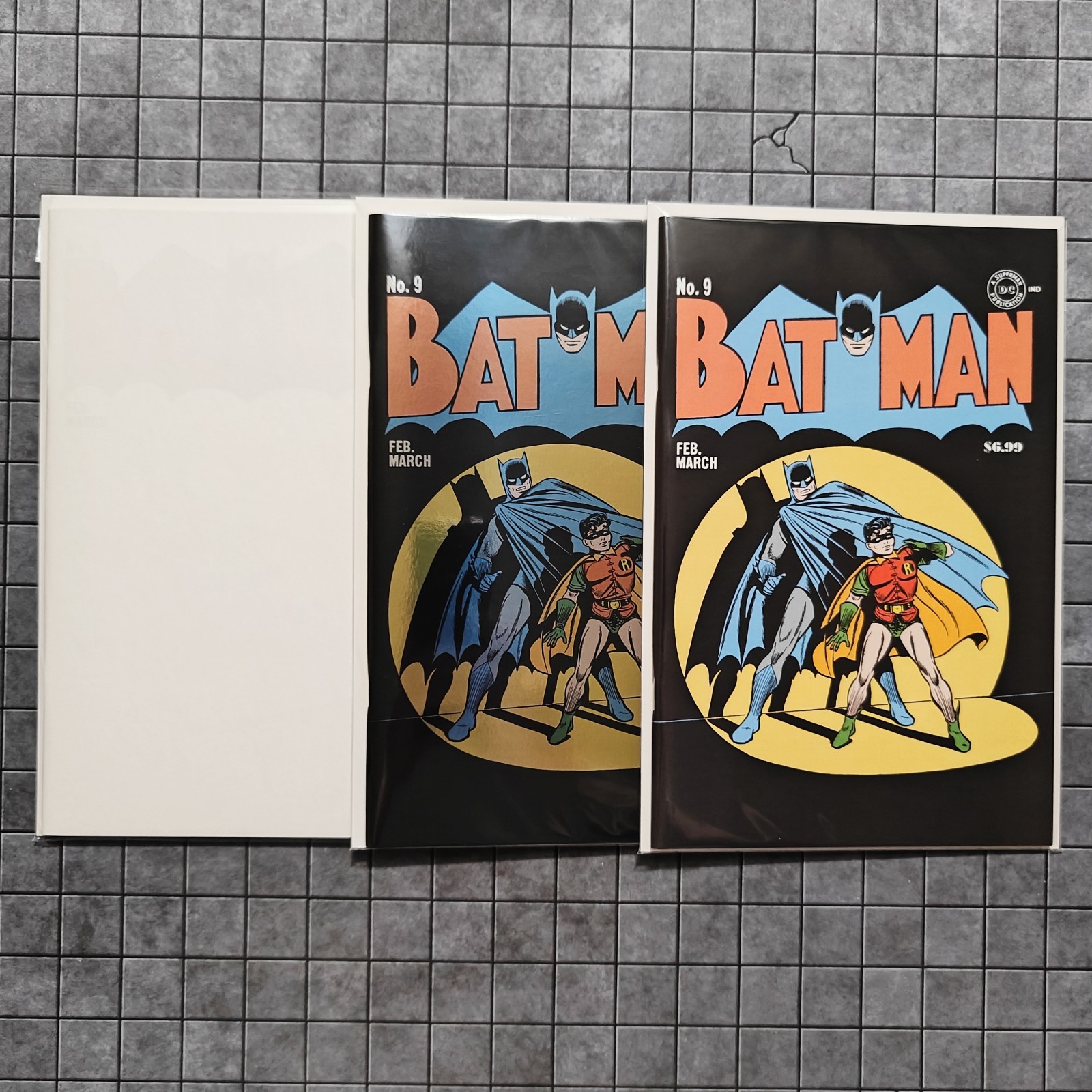 Batman #9 - (A, Foil, Blank) - 2025 Facsimile Variant Set - UNREAD NM