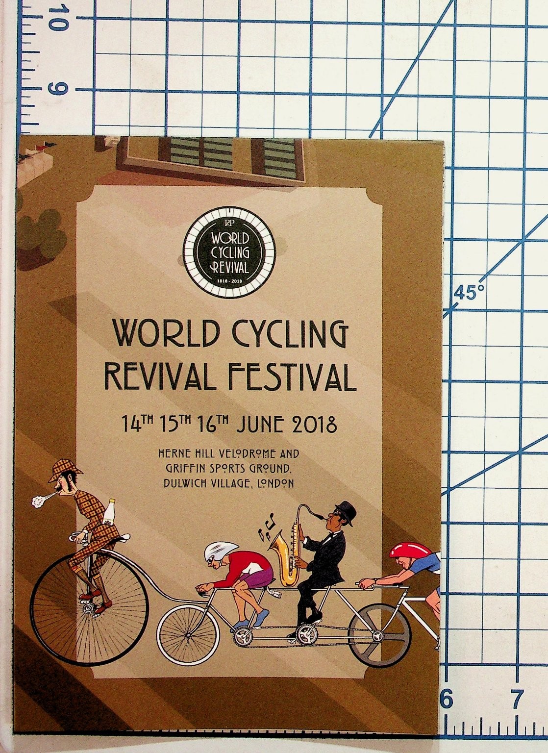 World Cycling Revival Festival 2018 London Ephemera Brochure Velodrome Map