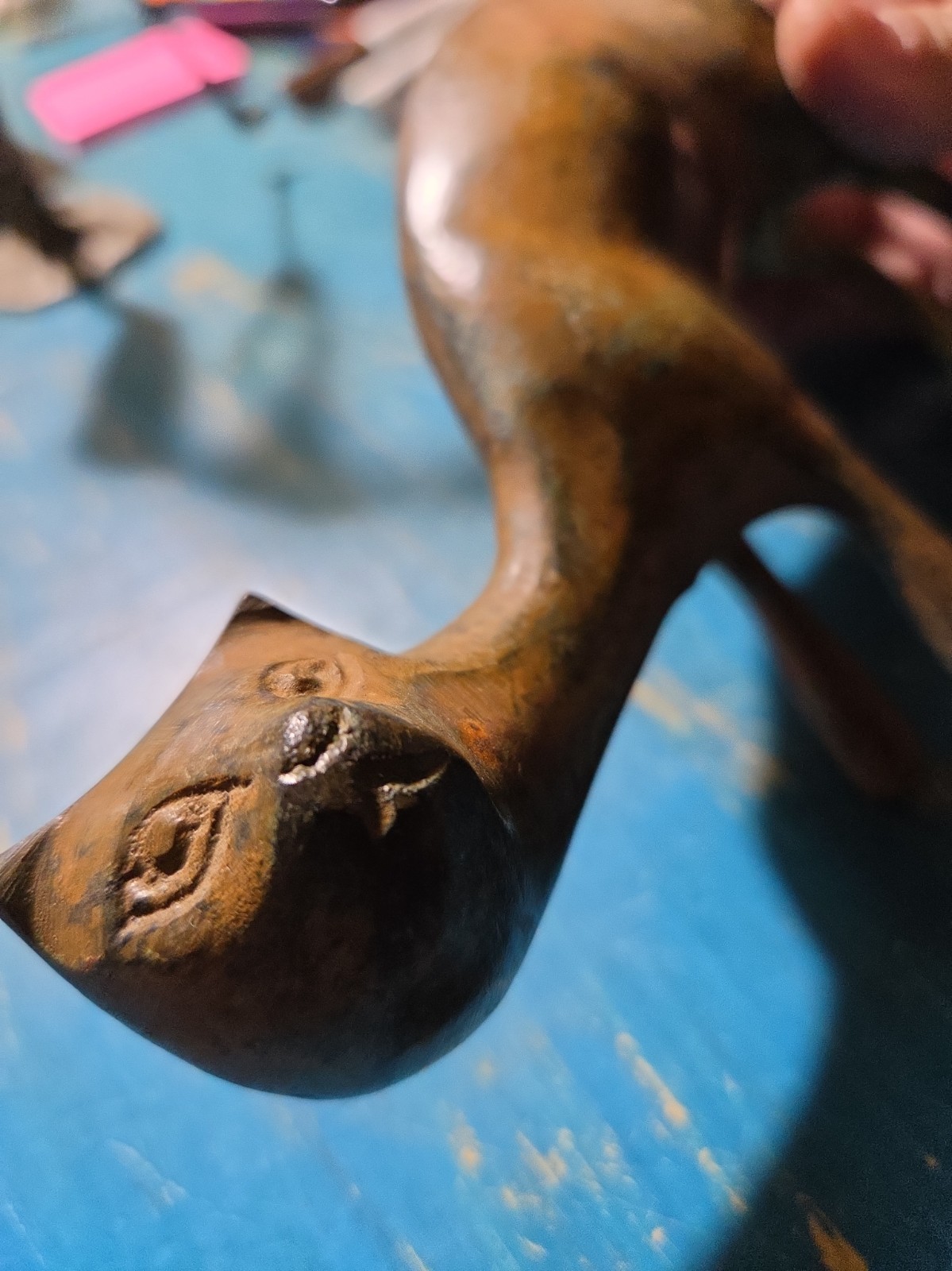 VTG BRONZE HOUSE CAT STATUE SCULPTURE MID CENTURY MODERN ART PIECE