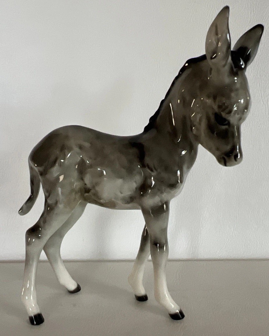 Hutschenreuther JHR Porcelain Selb Bavaria Germany Vintage Donkey Burro Figurine