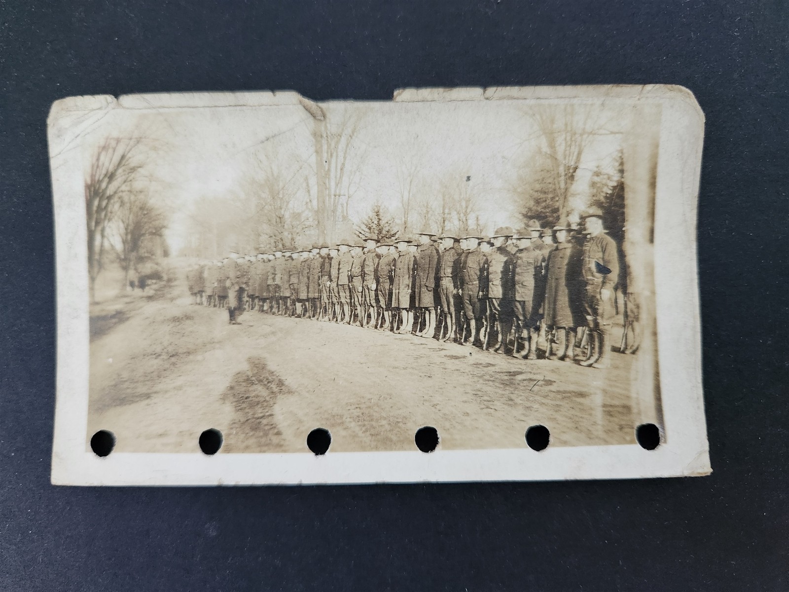 1918 antique WWI SOLDIER PHOTO durham COMPANY D military