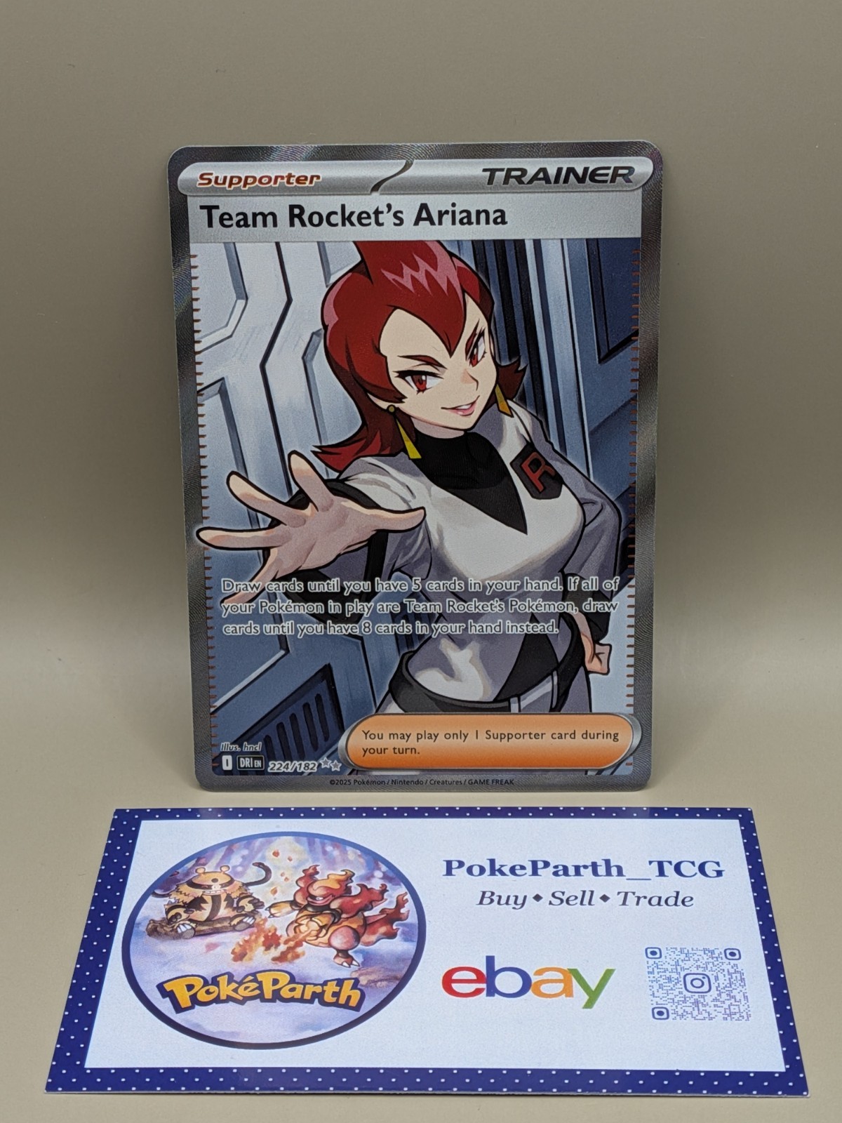 Pokémon TCG Team Rocket\'s Ariana 224/182 Destined Rivals UR Foil Full Art EN