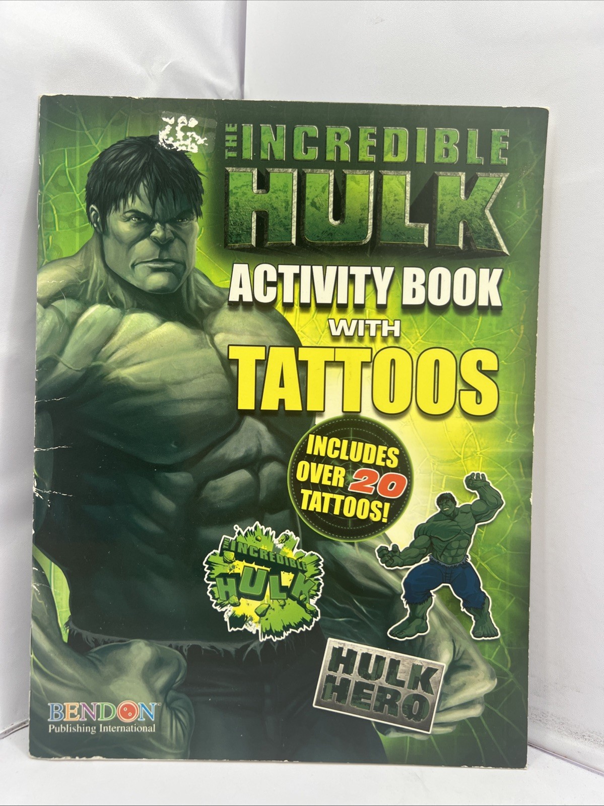 The Incredible Hulk Activity Book With Tattoos Paperback 2008 Hulk Hero UNUSED