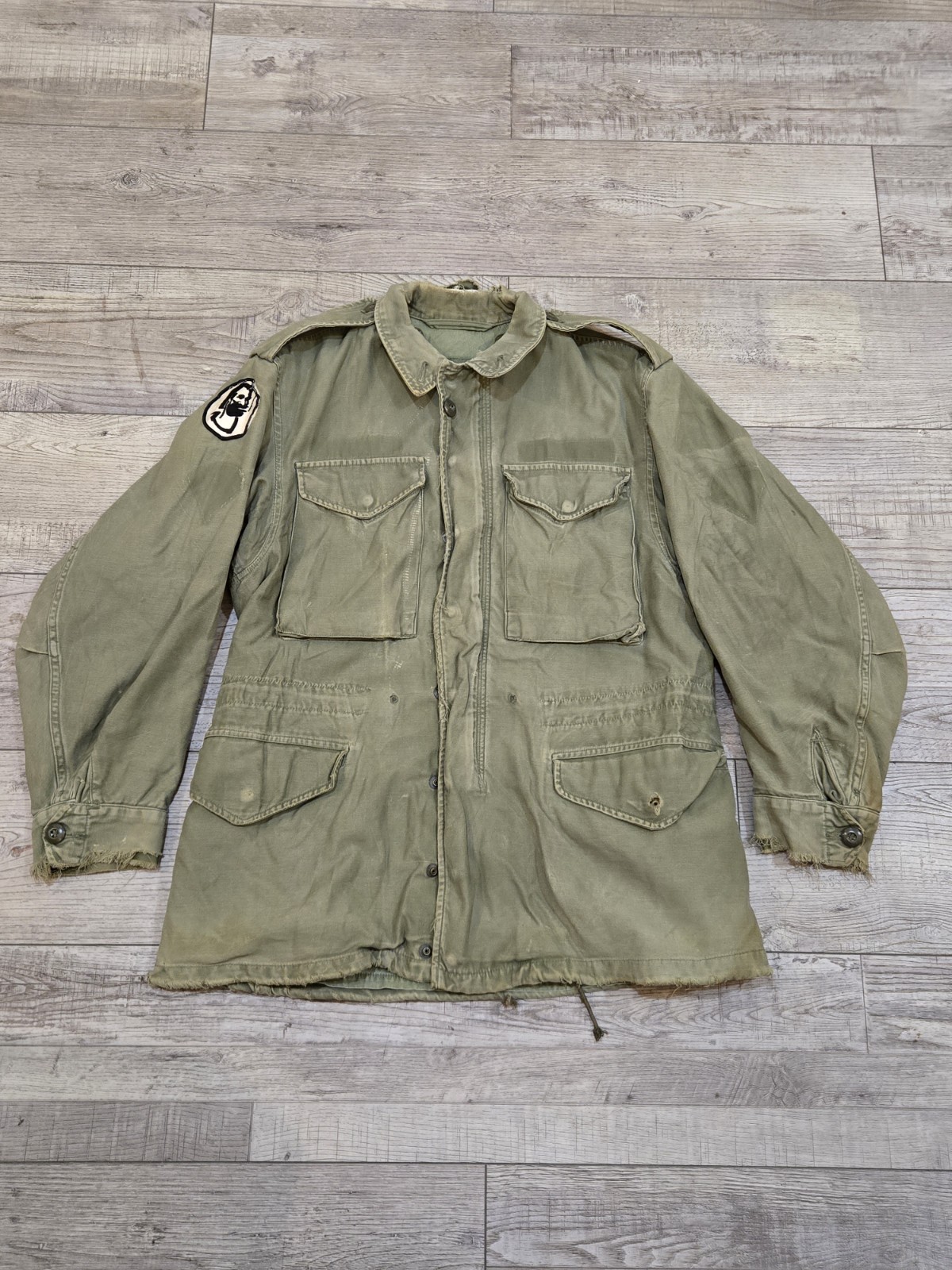 Vintage M-51 Field Jacket OG107 Men’s Size Large US Army Patch 50s Doobie Man