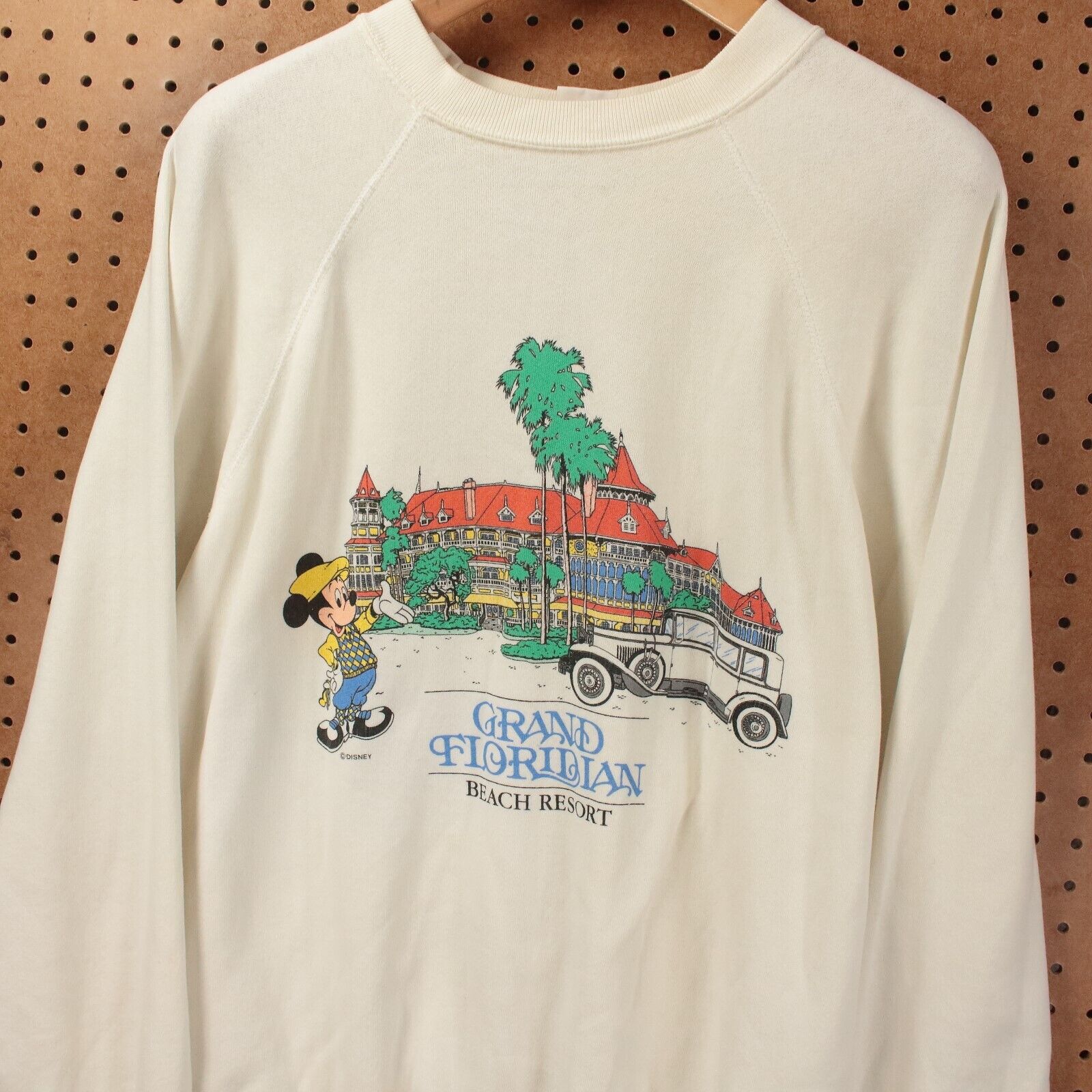 DISNEY Grand Floridian Beach Resort raglan sweatshirt XL vtg 80s 90s usa made
