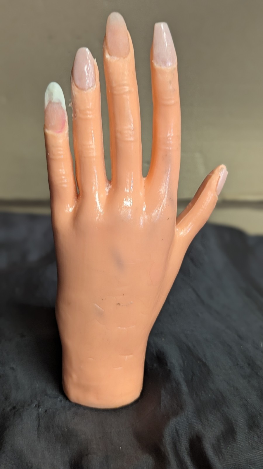 Female Mannequin Left  Hand Vintage Nail Practice 