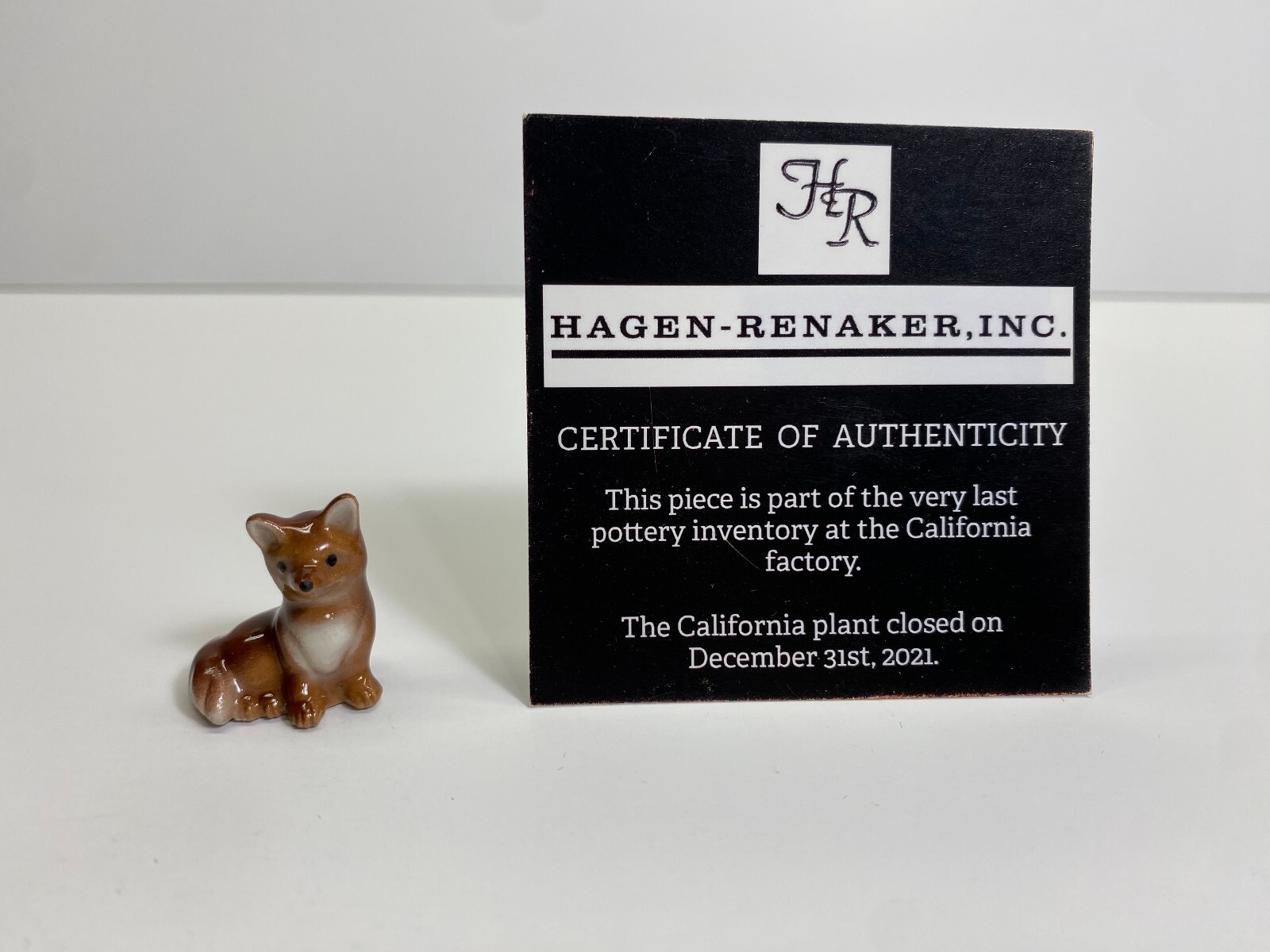 Hagen Renaker #A-113 2021 Baby Fox NOS Last of the Factory Stock 