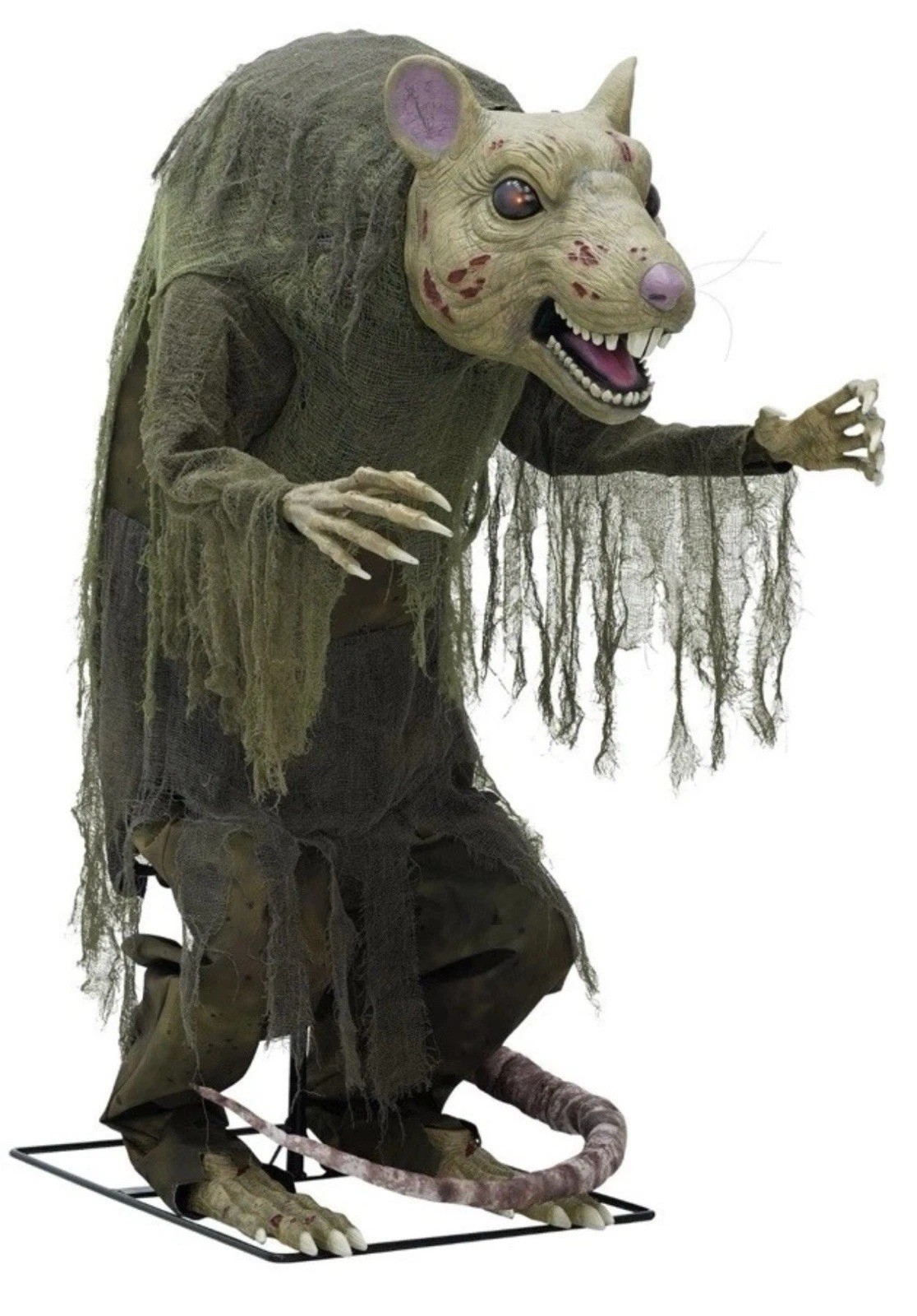 👻4ft 2 in Spirit Halloween Mutant Sewer Rat Retired Halloween Animatronic 🎃