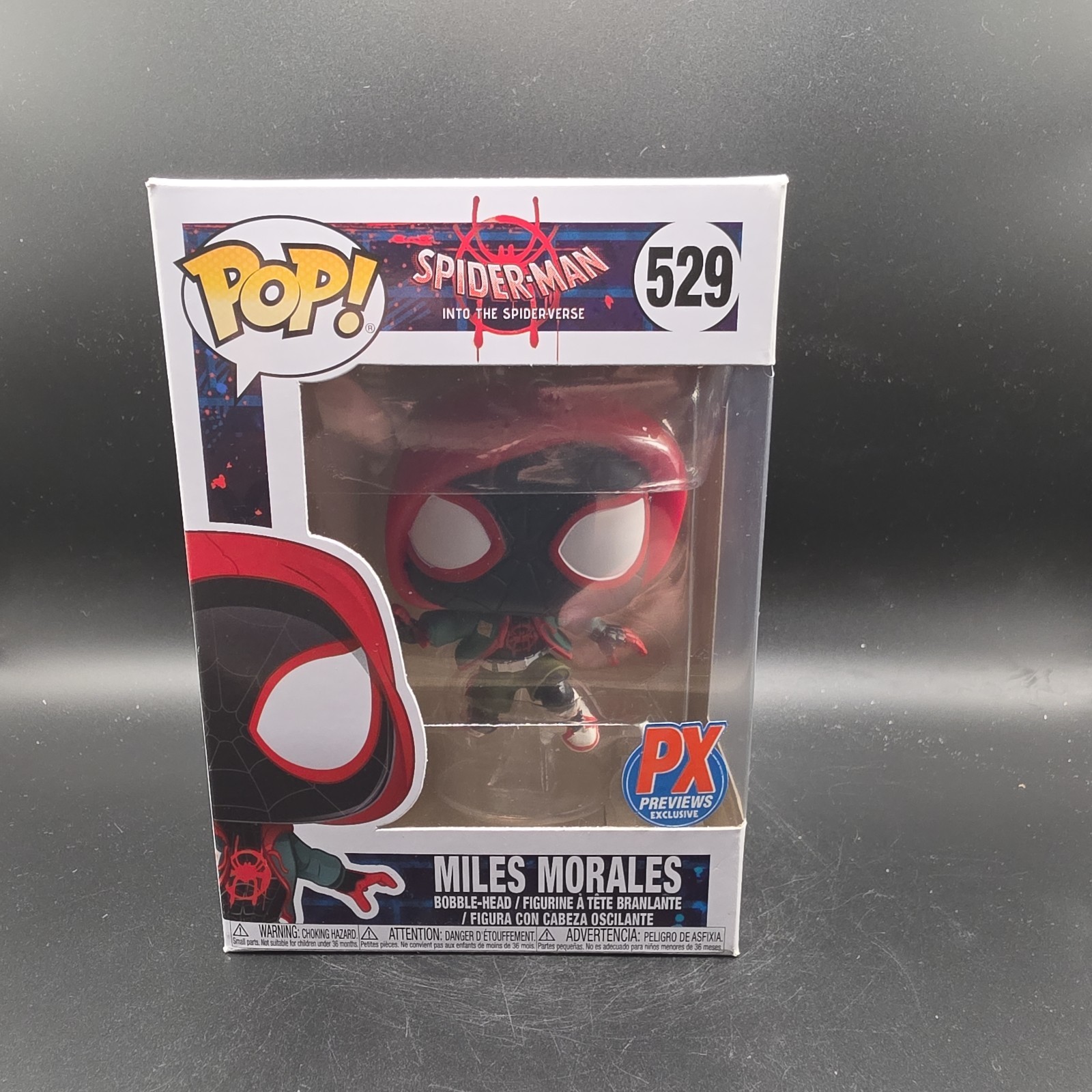 Funko POP Marvel Spider-Man MILES MORALES #529 PX Previews Exclusive w/PROTECTOR