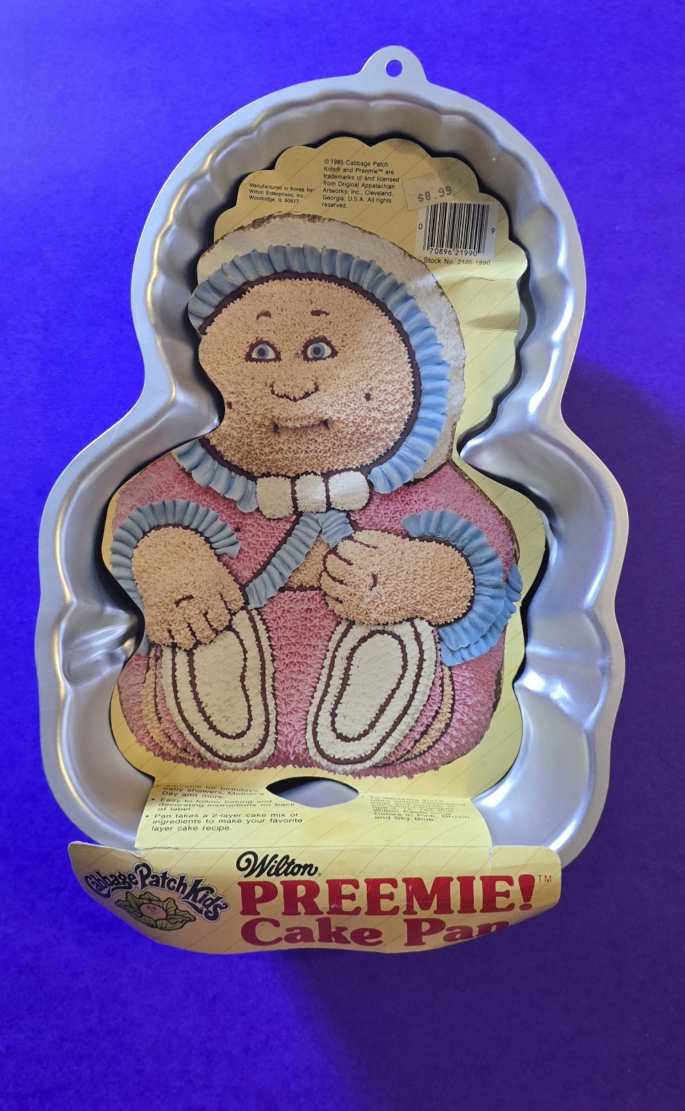 Cabbage Patch Kids Preemie Cake Pan Mold Wilton 1985 VTG NOS Party Birthday New