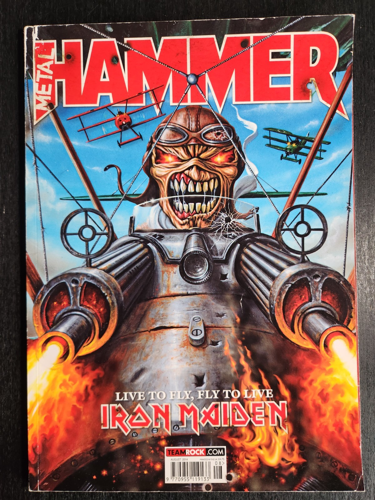 METAL HAMMER MAGAZINE IRON MAIDEN AUGUST 2014 BRITISH HEAVY METAL AND ROCK VG