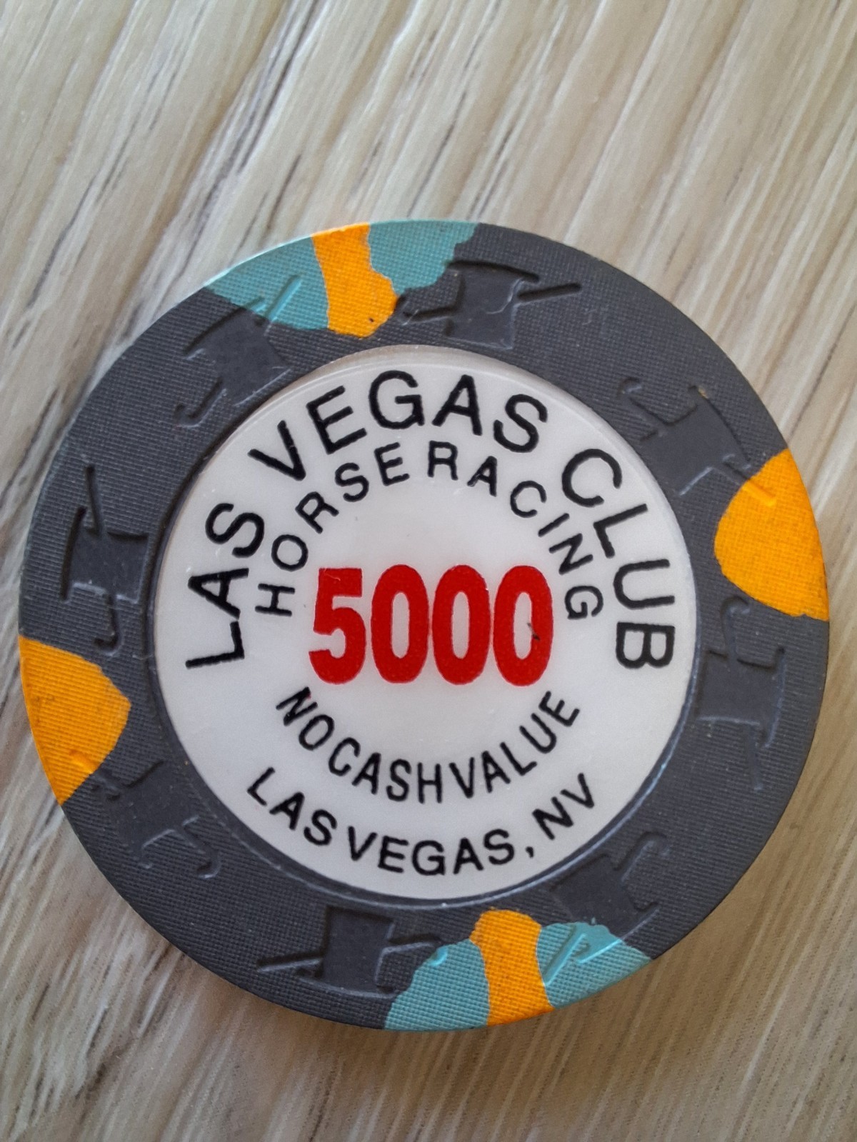LAS VEGAS CLUB  _5000_ NO CASH VALUE   \