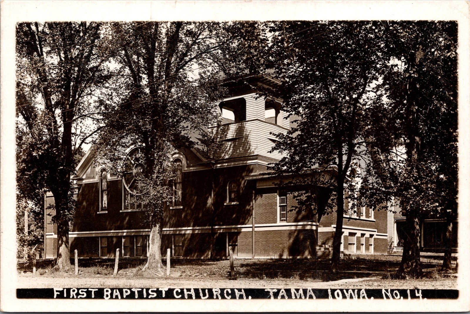 First Baptist Church Tama Iowa RPPC Real Photo Postcard 1913