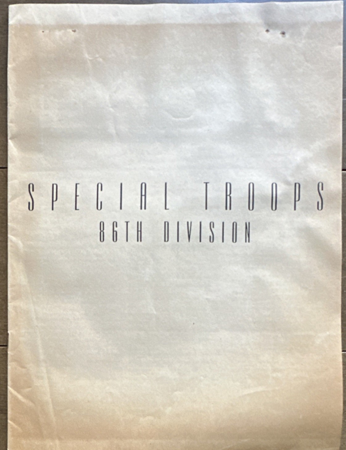 WWII 86th Infantry Division Special Troops Roster US Army Named Personnel 1945