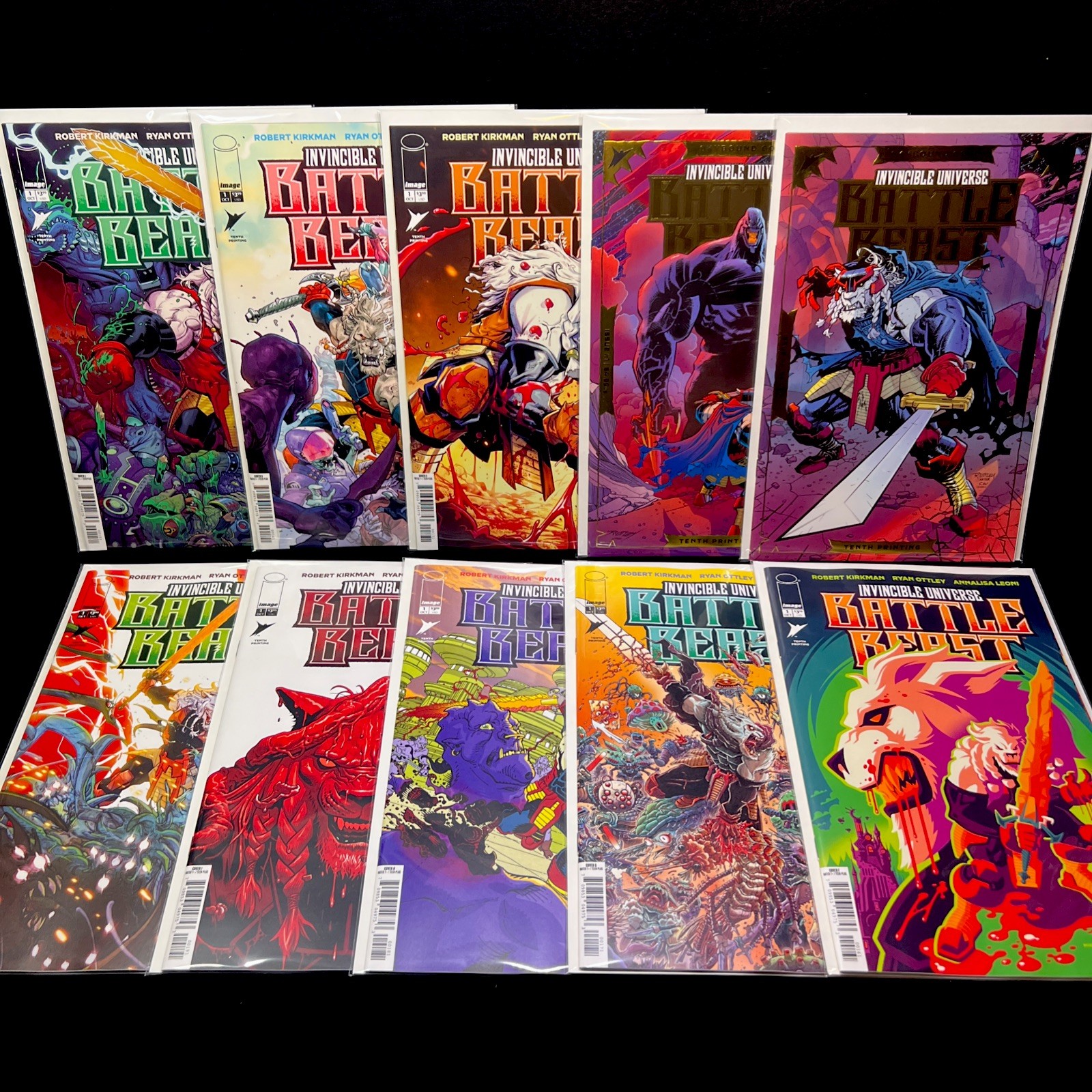 Invincible Universe Battle Beast 1 10th Print Set 10 Covers A B C D E F G H I J