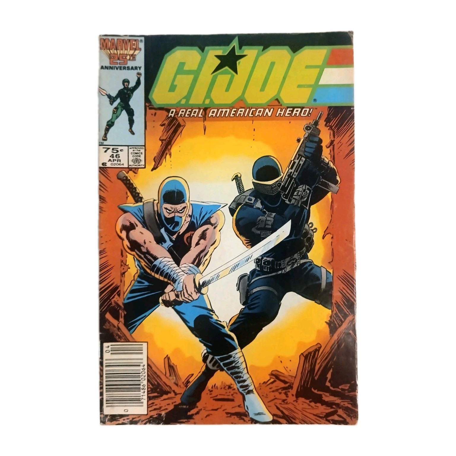 Vintage GI Joe A Real American Hero 46 Marvel 1986 Snake Eyes Storm Shadow 