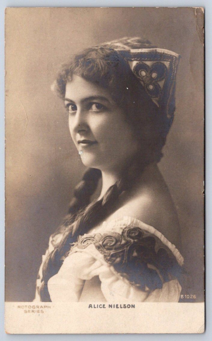 Antique Alice Nielsen Portrait Rotograph Series Opera Singer 1905