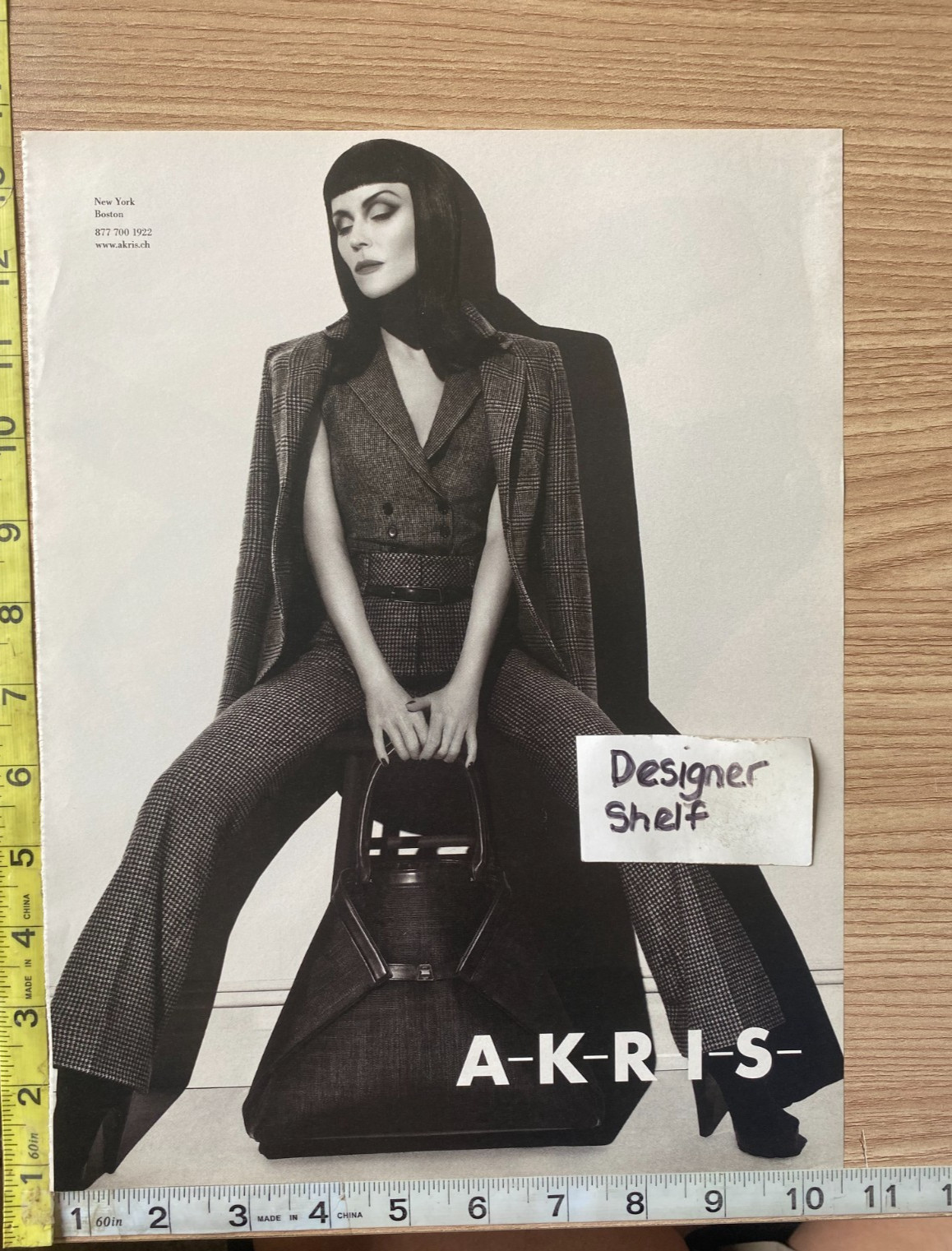Akris Fashions 2010 Lady In Suit Scene Print Advertisement
