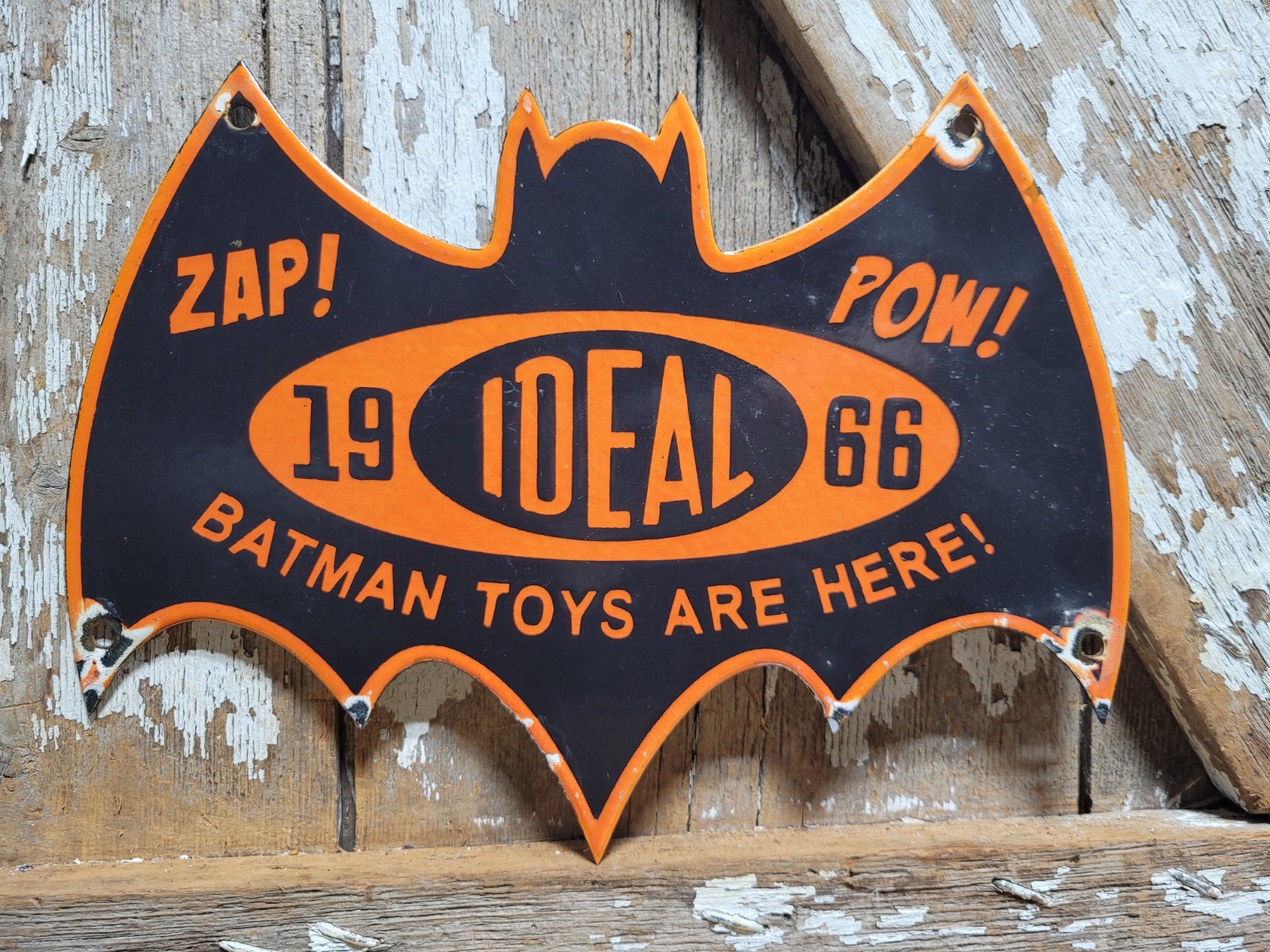 VINTAGE IDEAL PORCELAIN SIGN OLD 1966 12\