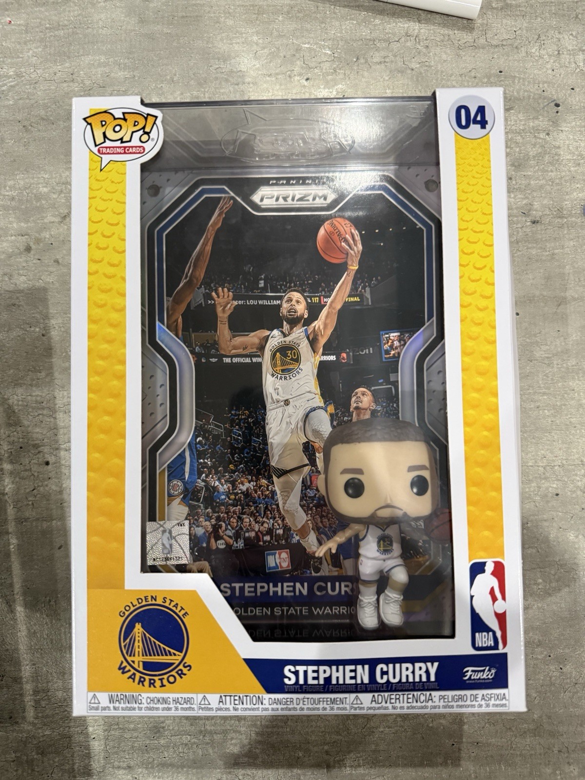 Funko Pop Panini NBA Prizm Card Stephen Steph Curry #04 Golden State Warriors