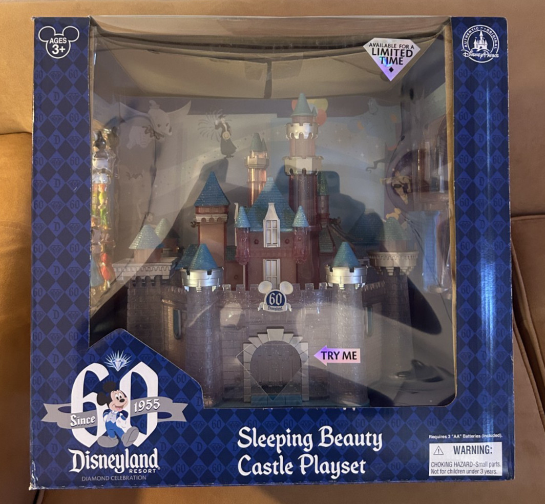 DISNEY Disneyland 60th Diamond Anniversary Sleeping Beauty Castle Playset