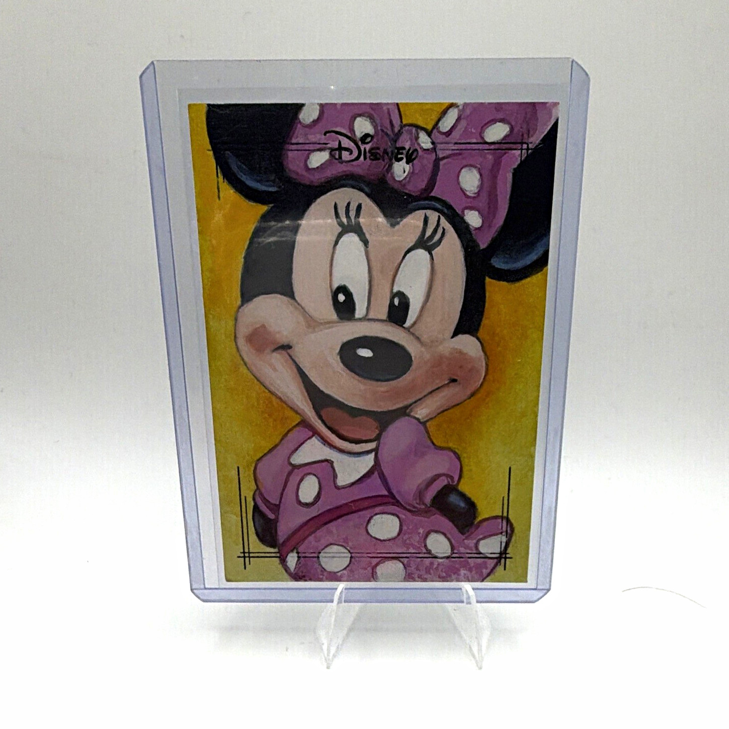 2026 Topps Chrome Disney Minnie Mouse 1/1 Sketch Steve Alce Original Art