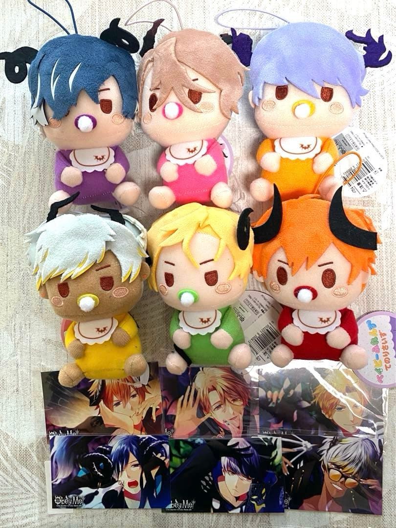Obey Me Baby Friends Plush Doll Set of 6 Mammon Leviathan Satan Beelzebub Japan