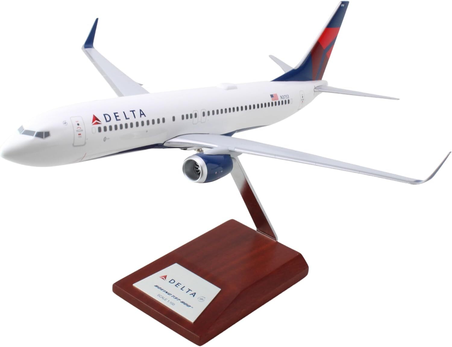 Skymarks SKG41810 Delta Airlines Boeing 737-800 N3753 Desk Model 1/100 Airplane
