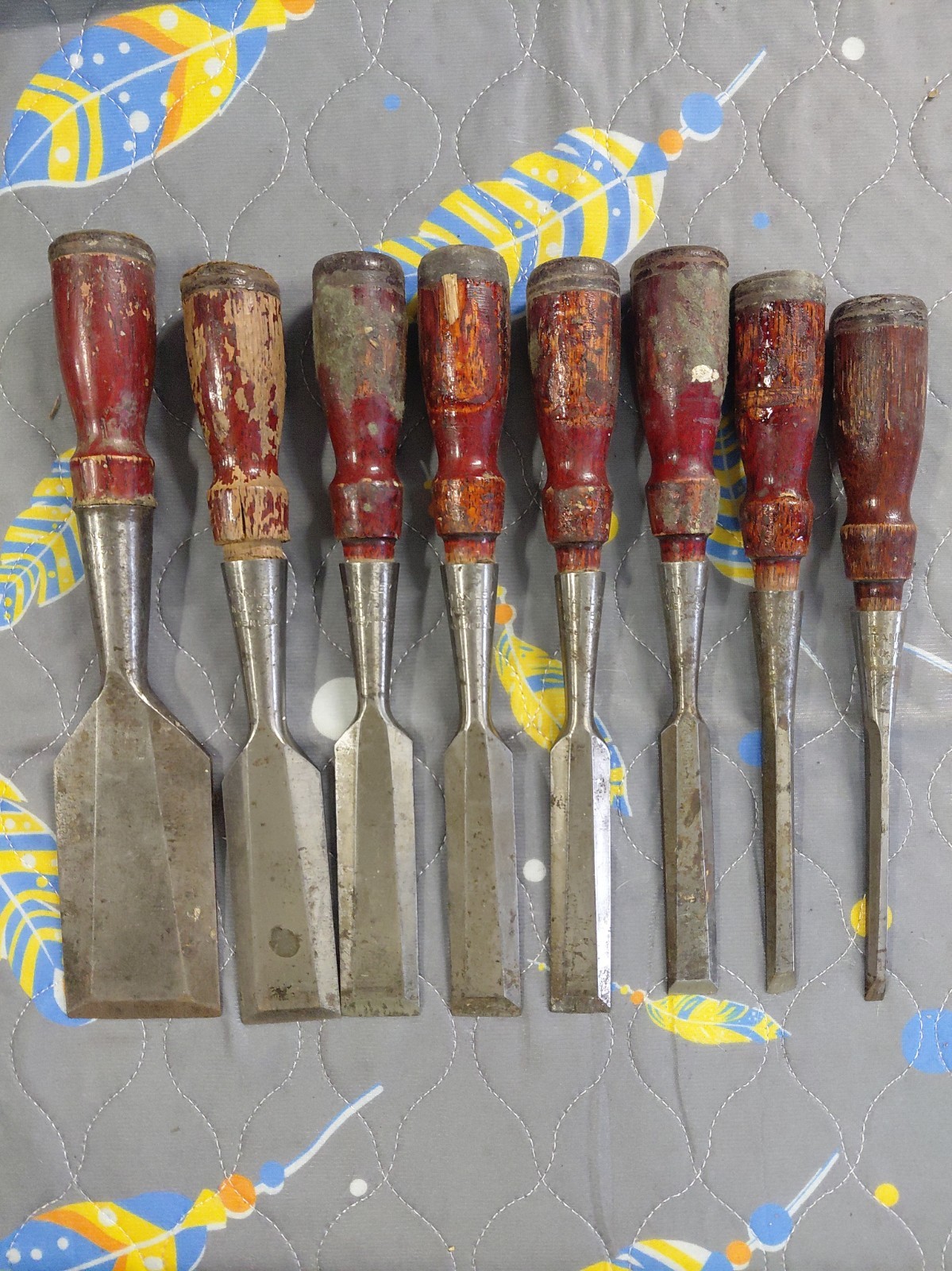 Vintage Stanley No. 750 Socket Chisel 8 Piece Set 2\