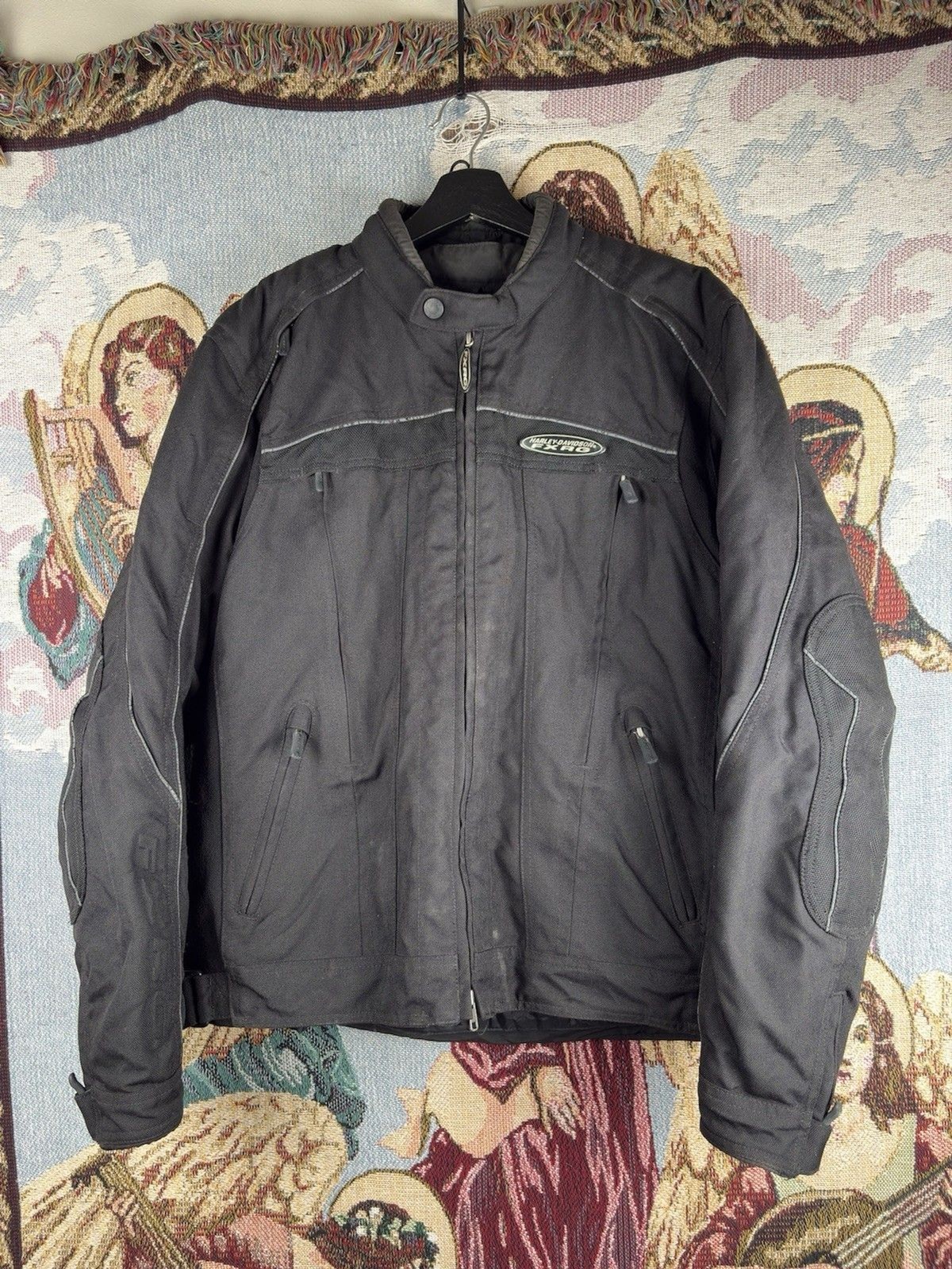 Harley-Davidson Mens FXRG Textile Motorcycle Jacket Large 98366-09VM Heavy Moto