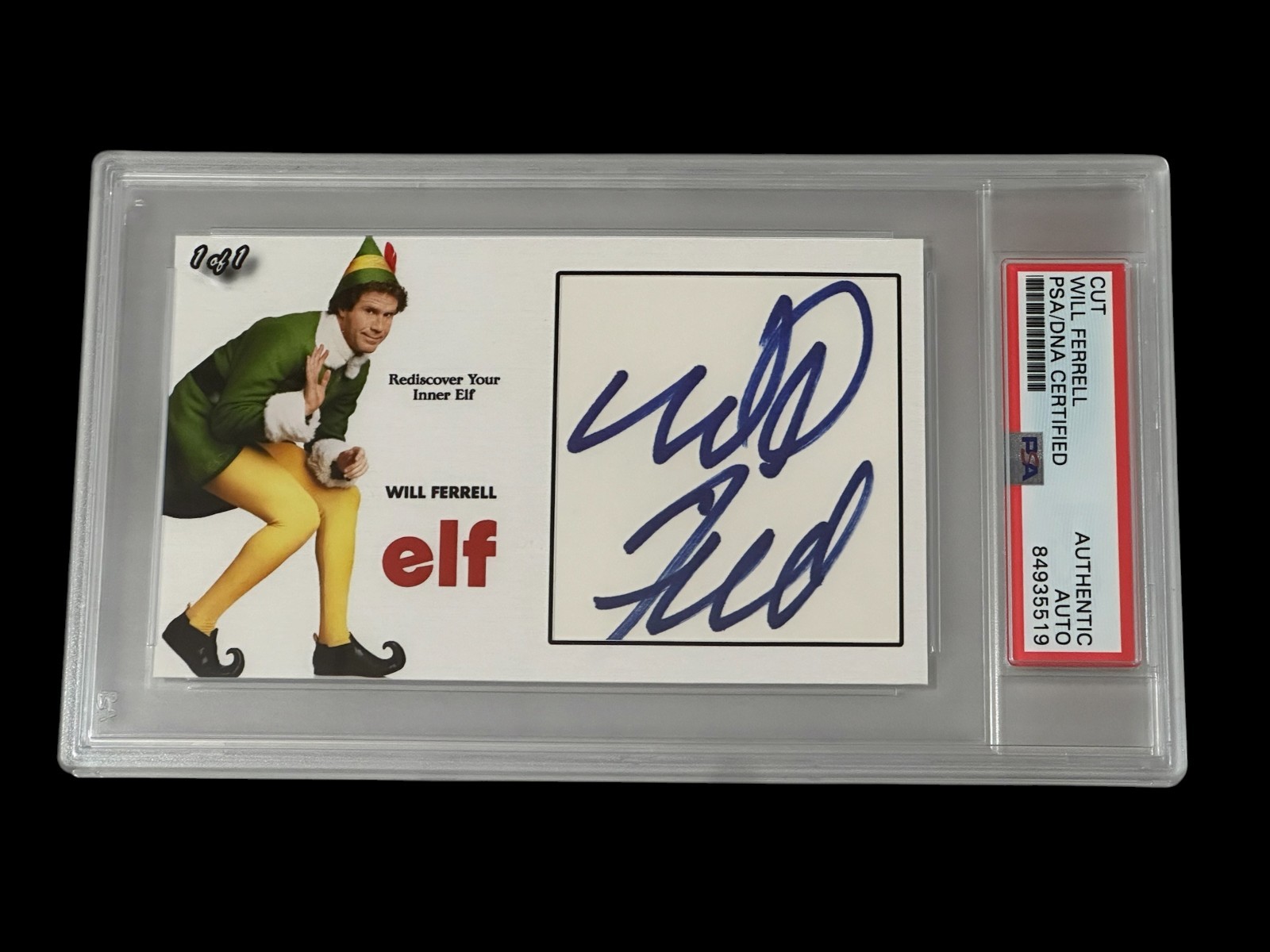 Will Ferrell Buddy The Elf Rare Signed Autograph Photo Custom Card Slab  PSA DNA