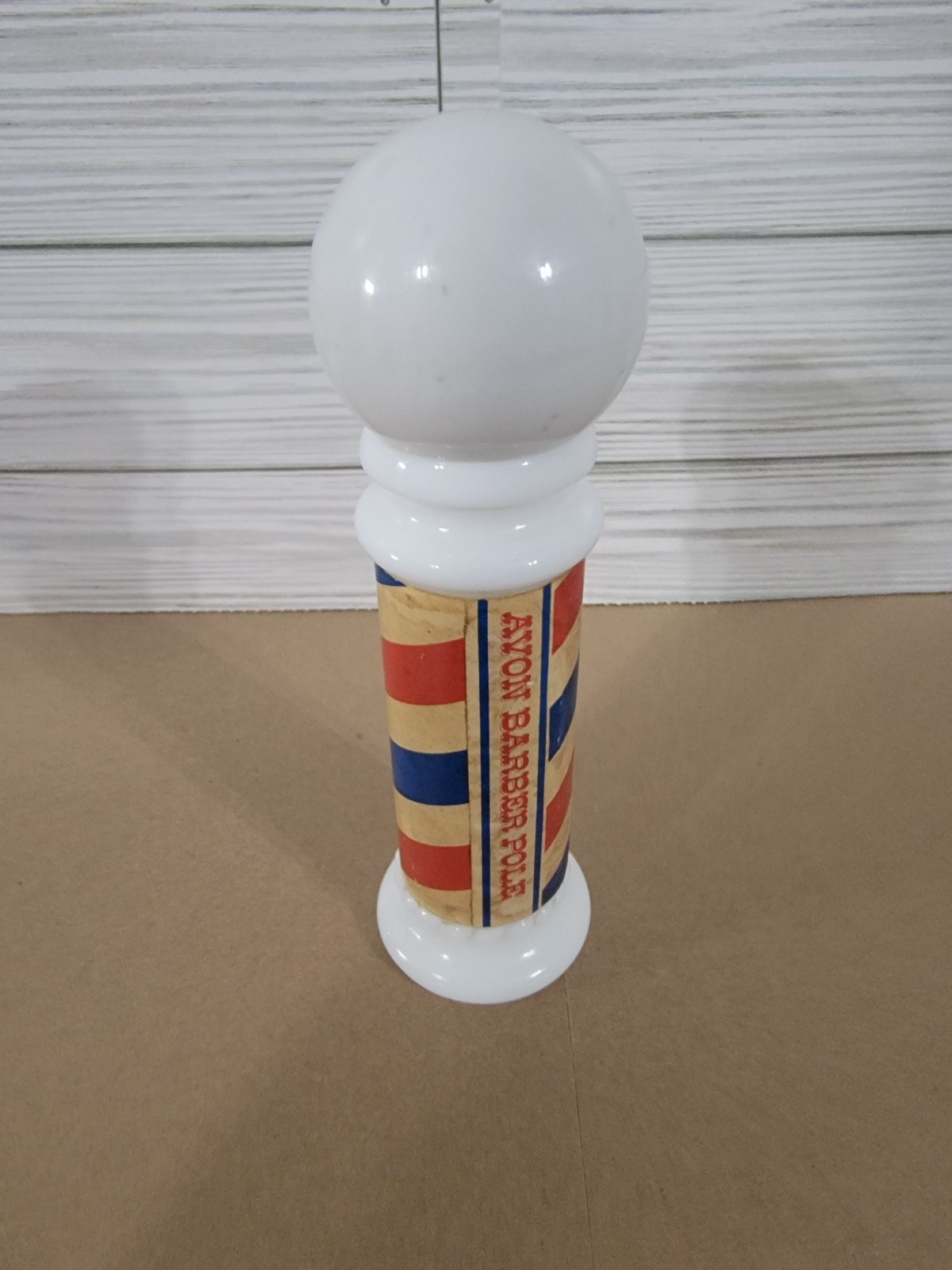 1970s AVON Barber Pole Men\'s 3oz Wild Country After Shave Empty Bottle
