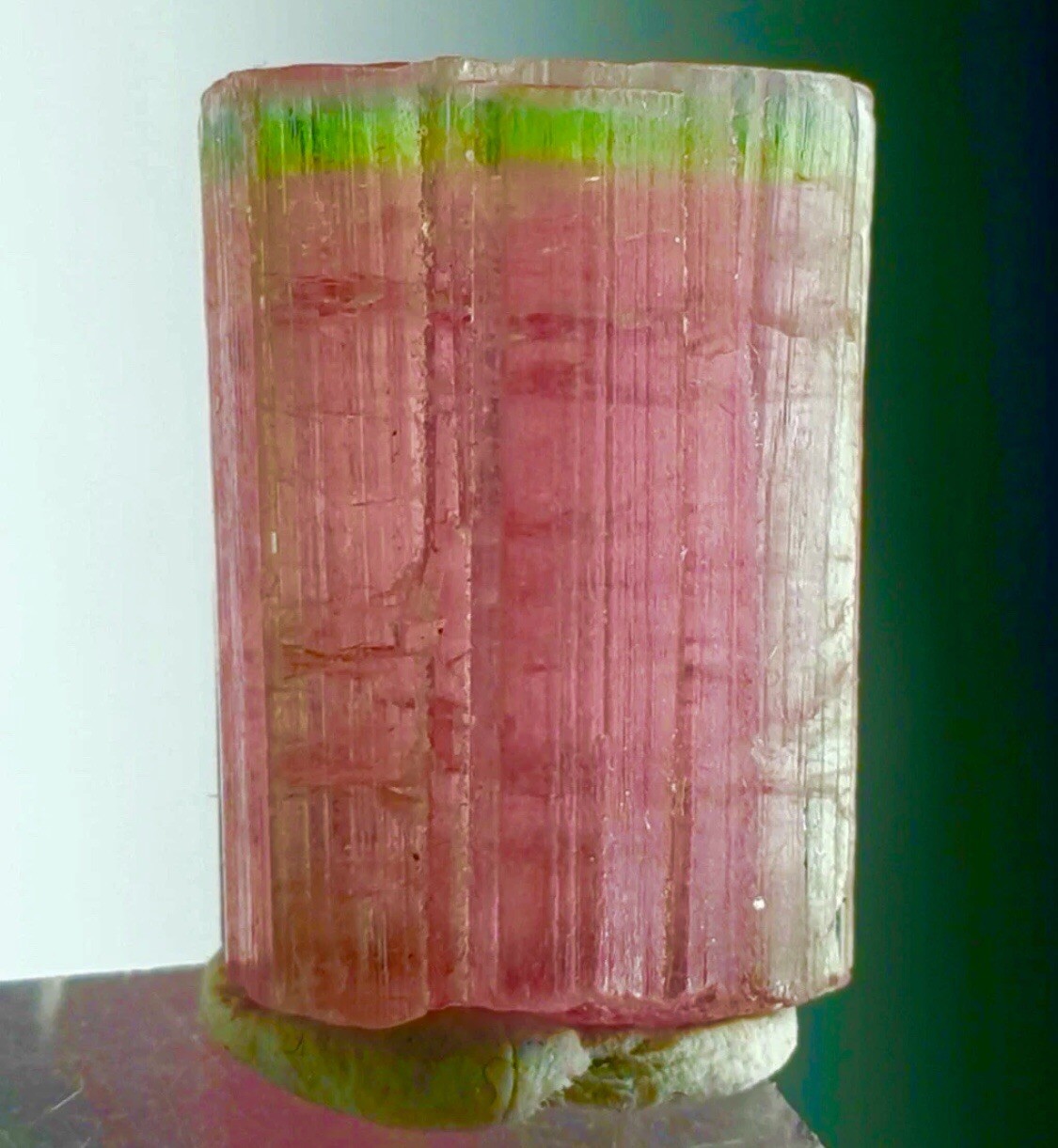 Rare Green Cap Tourmaline Crystal Raw Rough Mozambican Specimen 