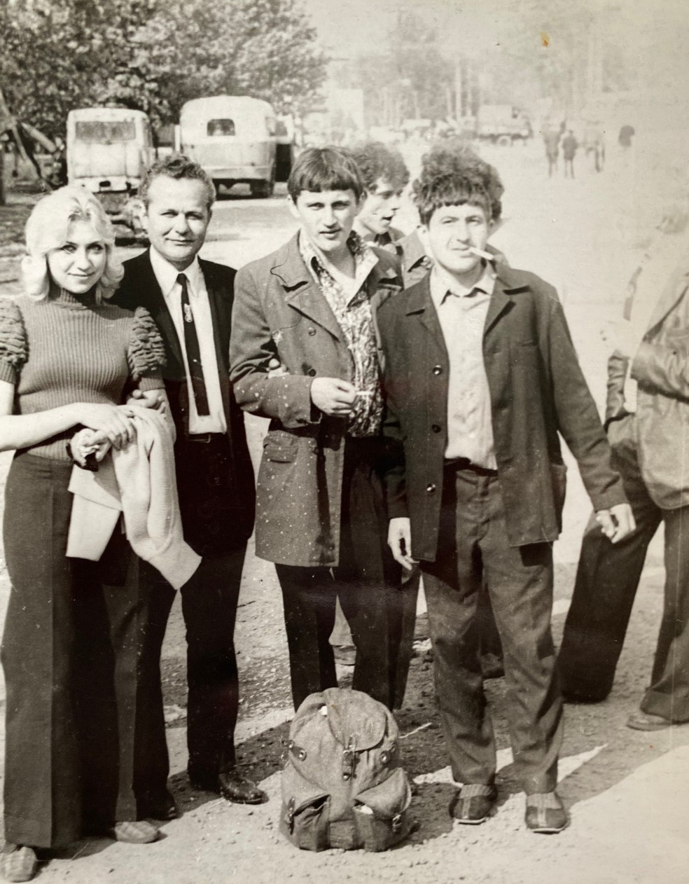 Handsome young men guys & beautiful woman girl soviet life ussr vintage photo