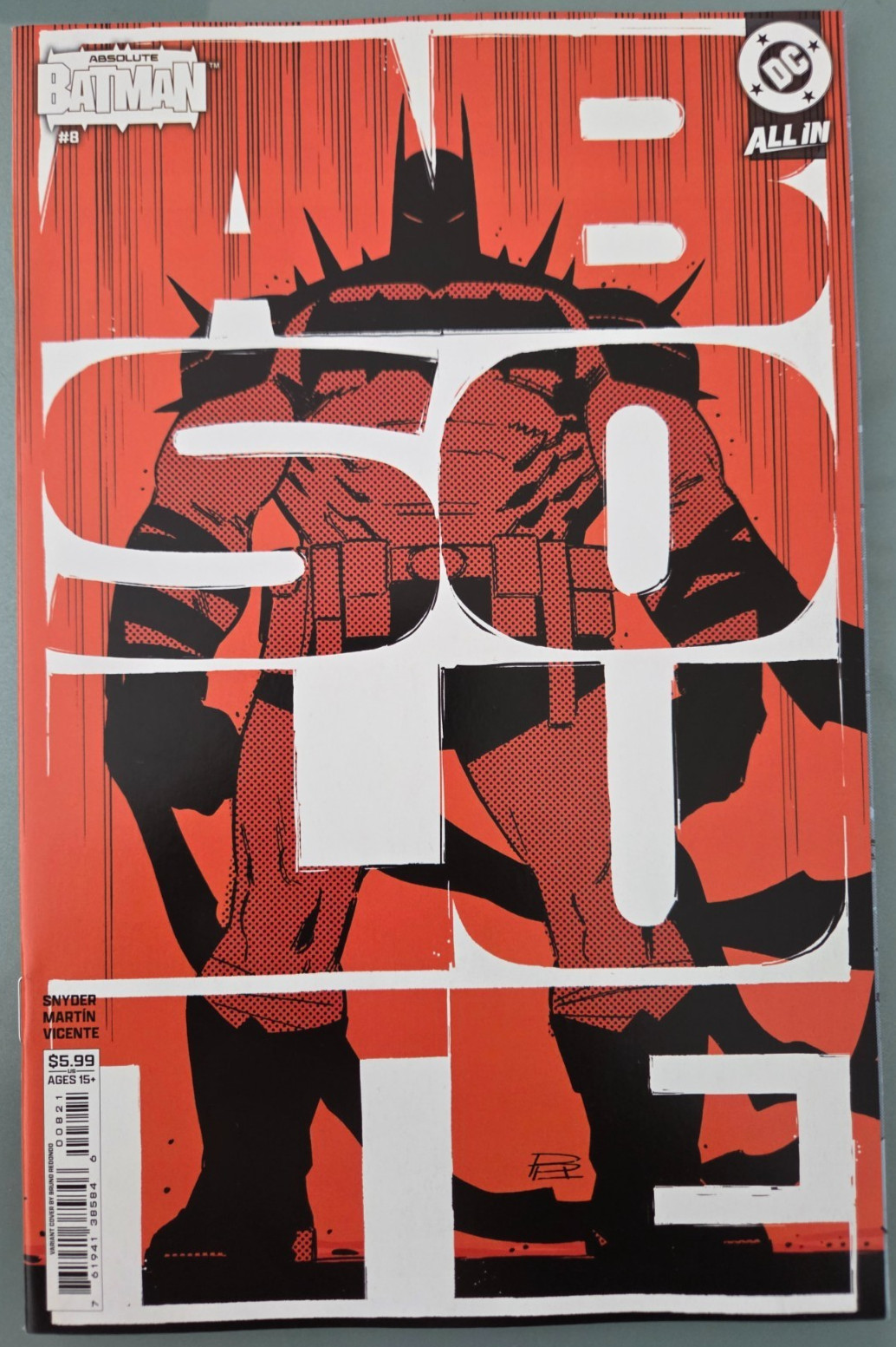 ABSOLUTE BATMAN #8 (2025) DC COMICS BRUNO REDONDO CARDSTOCK VARIANT COVER NM