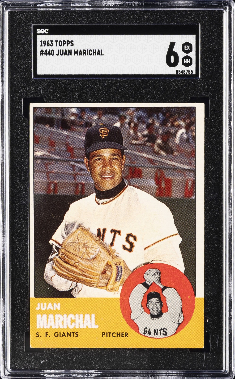 1963 TOPPS #440 JUAN MARICHAL SGC 6
