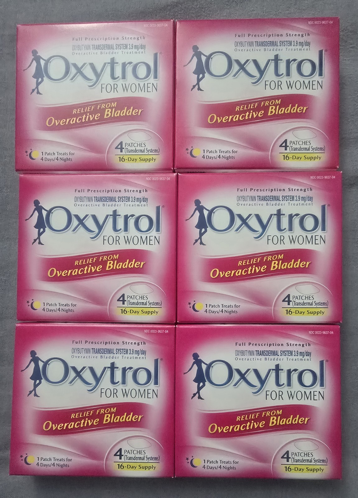Oxytrol for Women Overactive Bladder Patch. Total 24 Counts (96 Day Supply)