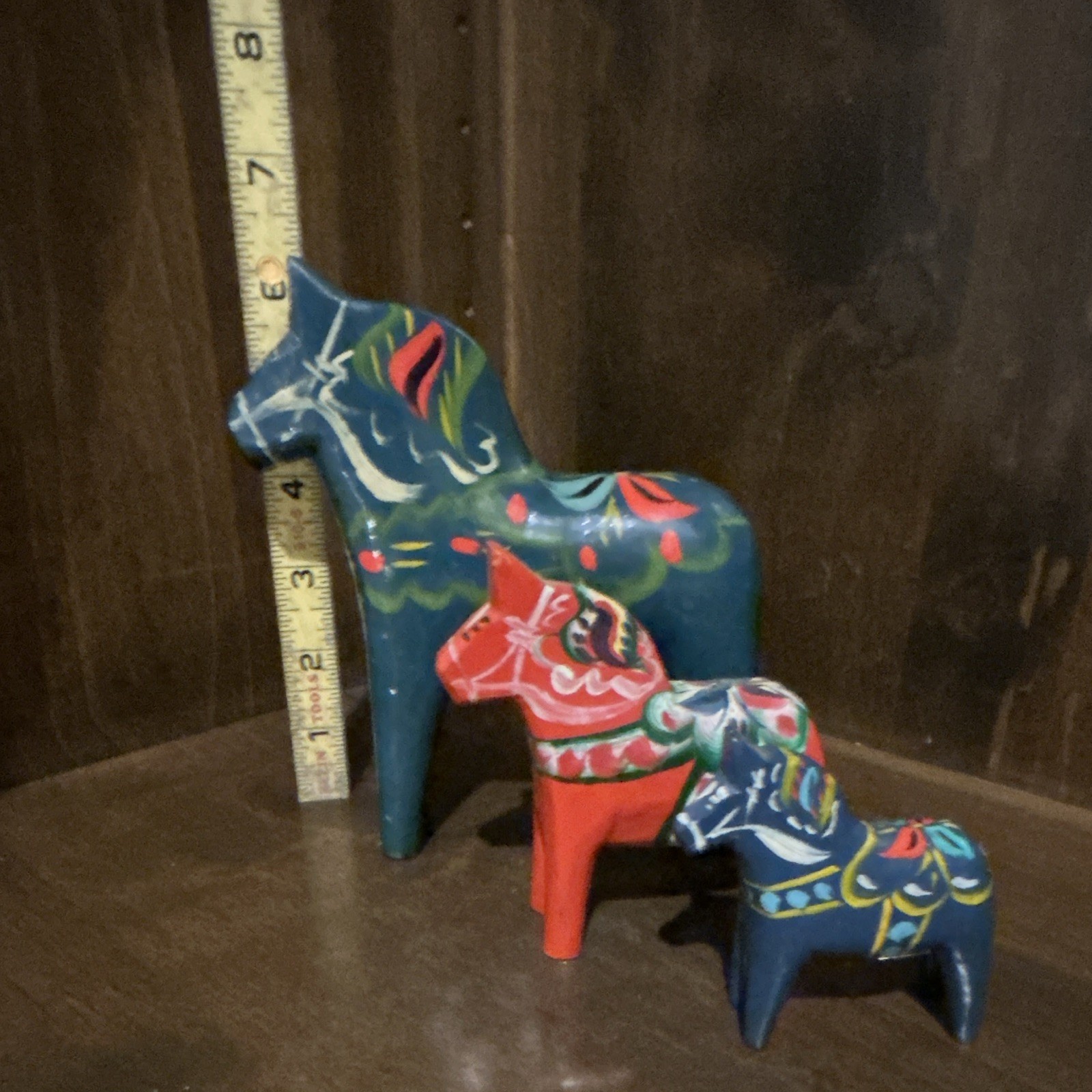 Vintage Swedish Dala Horses Authentic Hand-Painted Erik Pell & Nils Olsson Lot 3