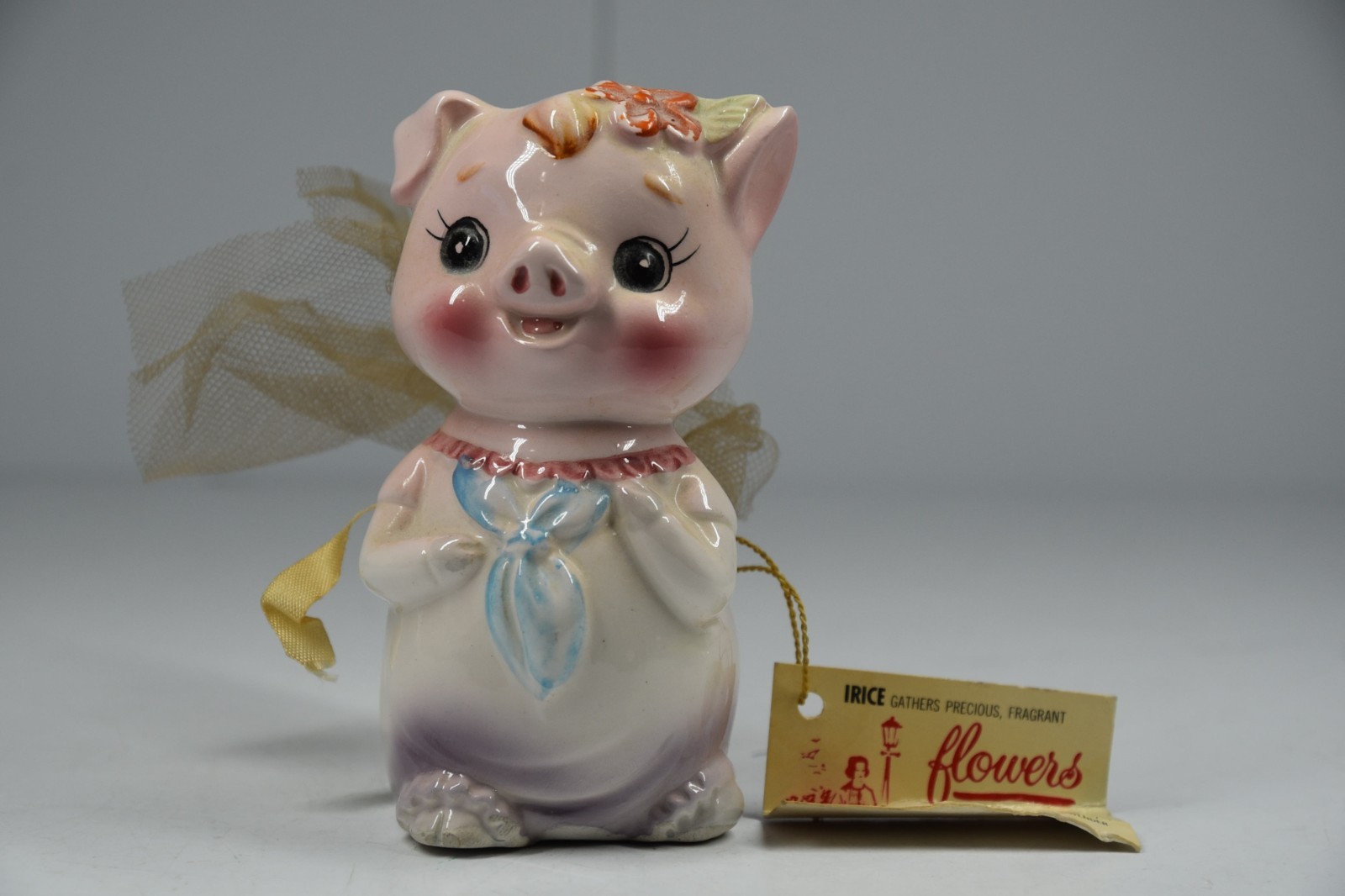 Vintage Ceramic Pig Potpourri Holder Planter Pot Irice Product New York
