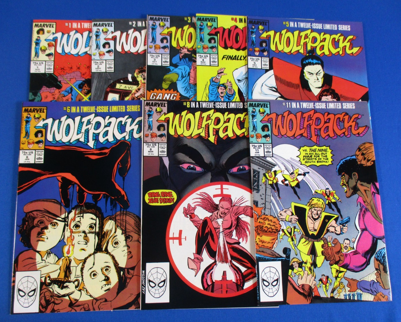 Wolfpack Marvel Comics 1 2 3 4 5 6 8 11 Lot of 8 1988 Higher Grade