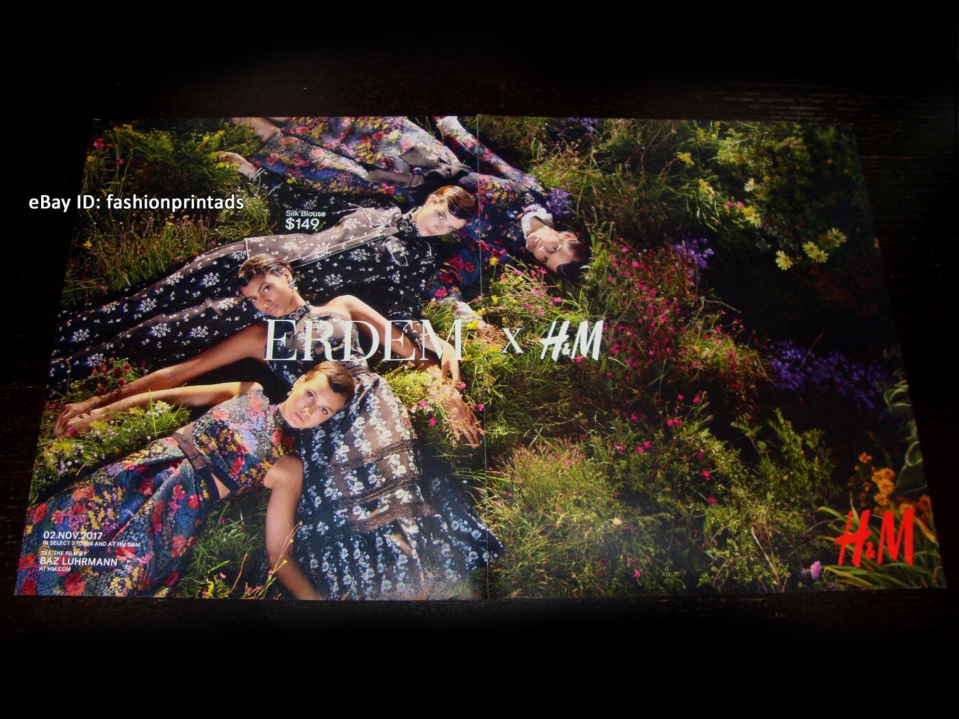 ERDEM x H&M 2-Page PRINT AD Fall 2017 GRACE HARTZEL Ruby Dagnall IMAAN HAMMAM