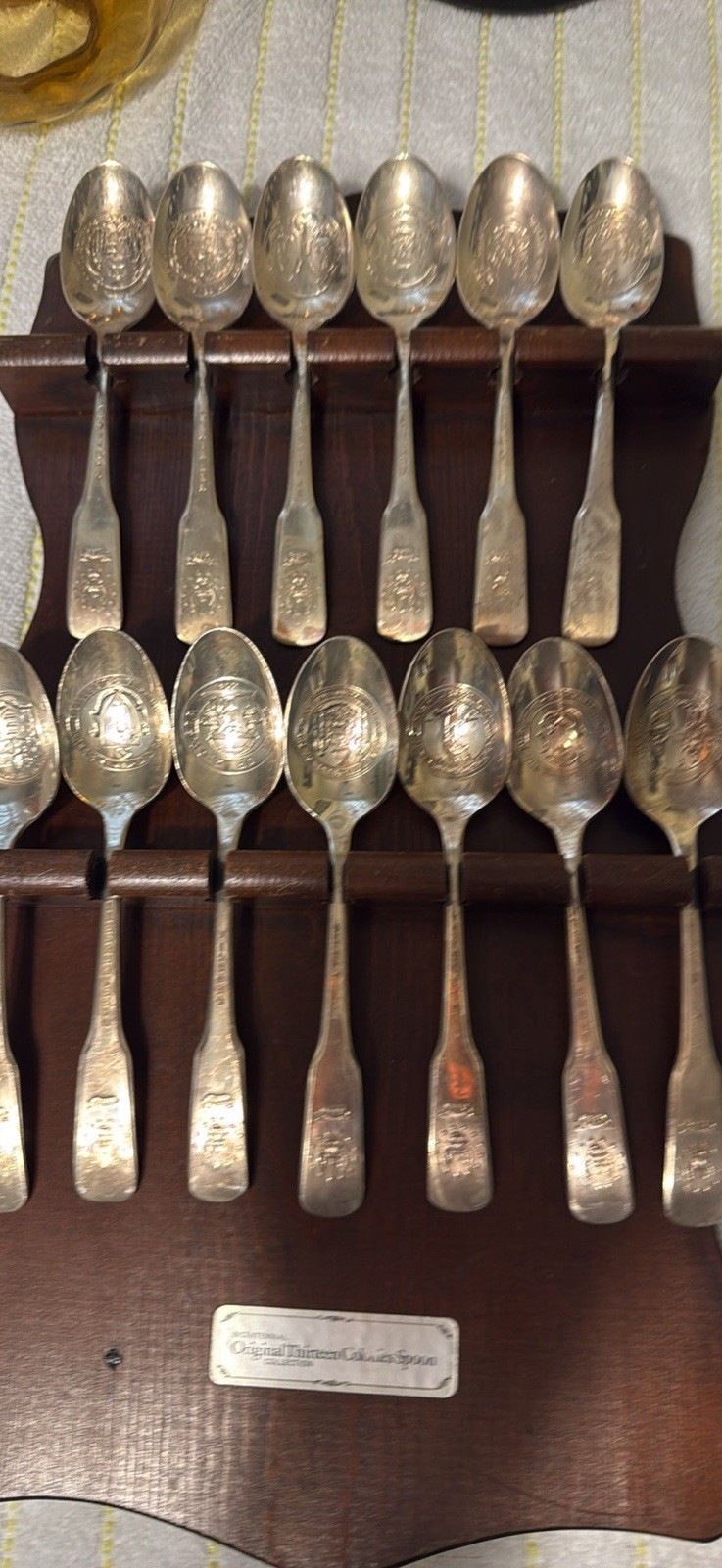 INTERNATIONAL SILVER CO. 1776-1976 BICENTENNIAL (13) COLONIES COLLECTOR SPOONS