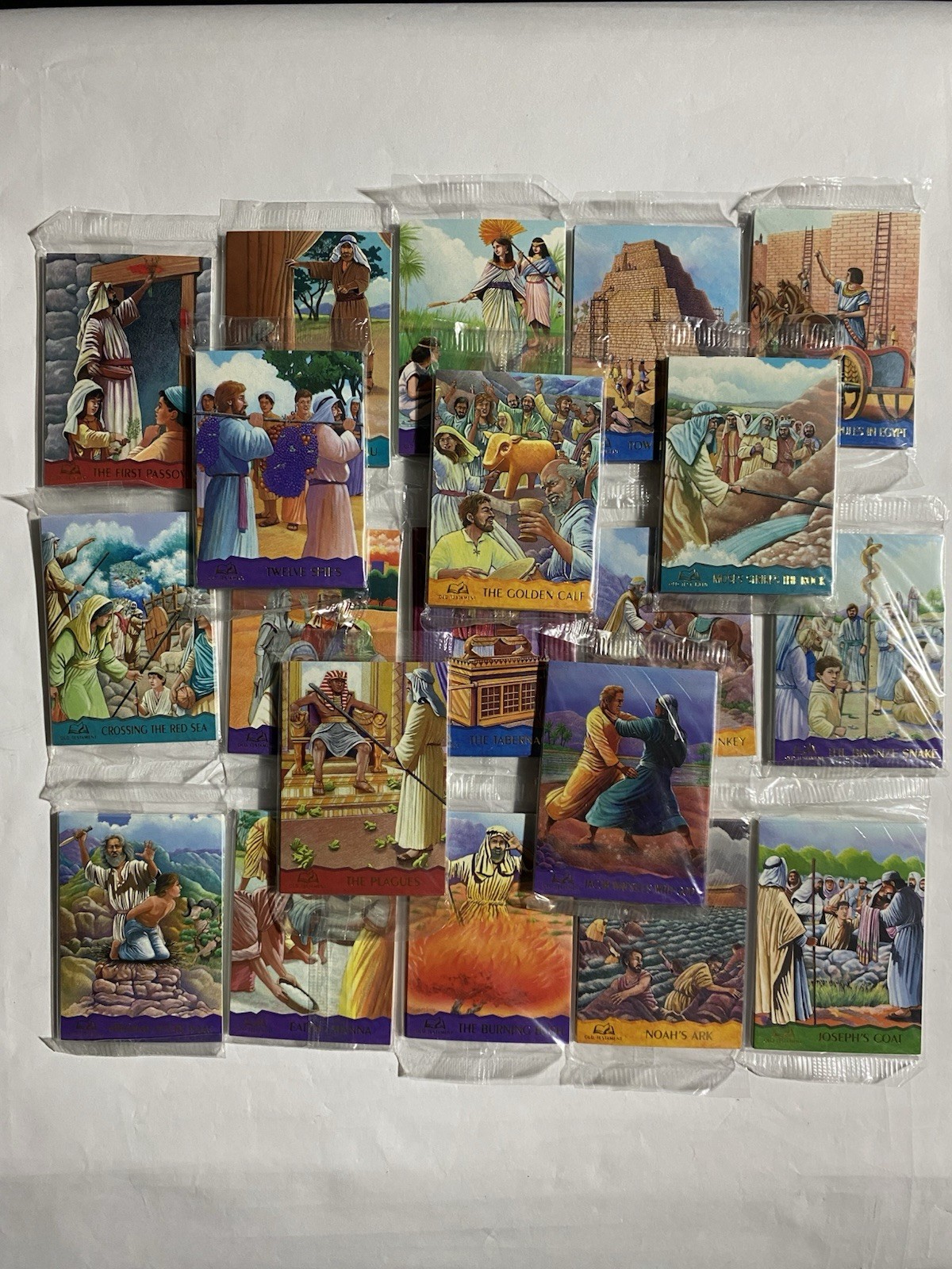 1995 Old Testament Bible Stories Trading Card Lot Of 20 Sealed Packs