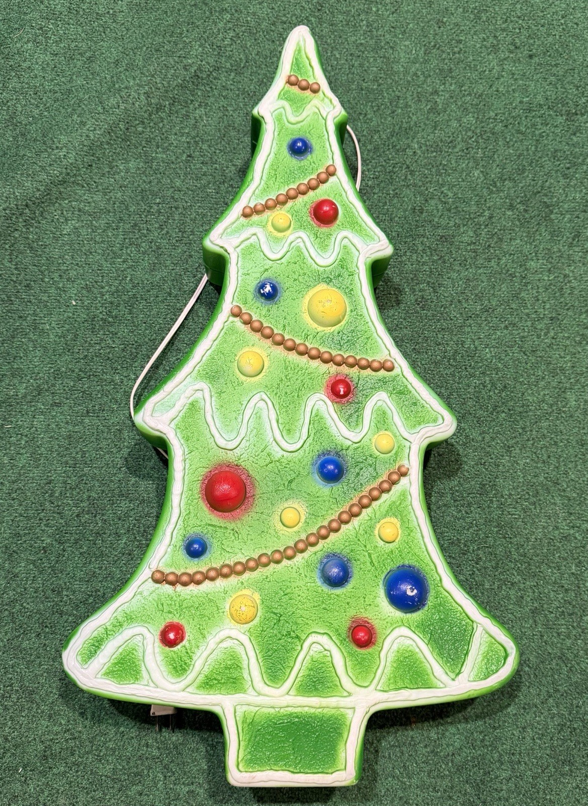 Vintage 1994 Gingerbread Tree Blow Mold Don Featherstone Union Prod Green